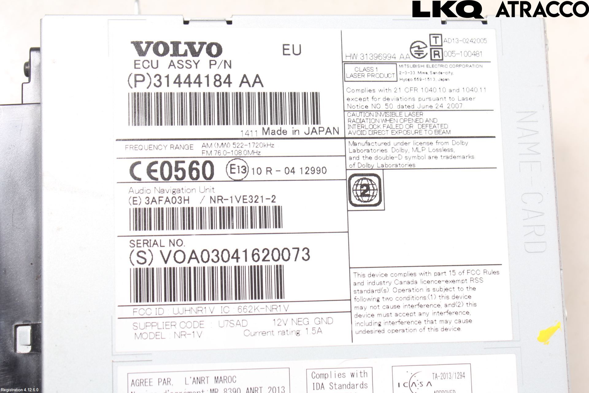 Volvo V40 12-19 Stereo Radio Med Cd