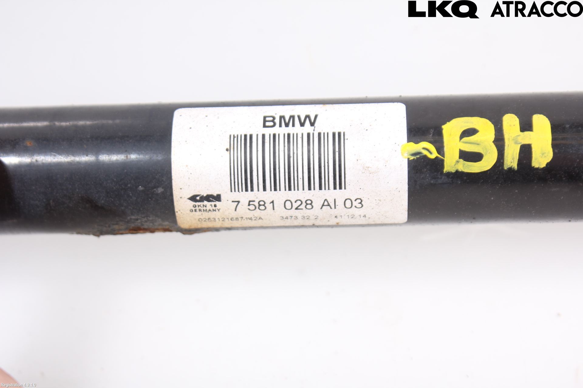 BMW 5 F10/F11/F18 09-17 Drivaksel Bak Kompl Høyre