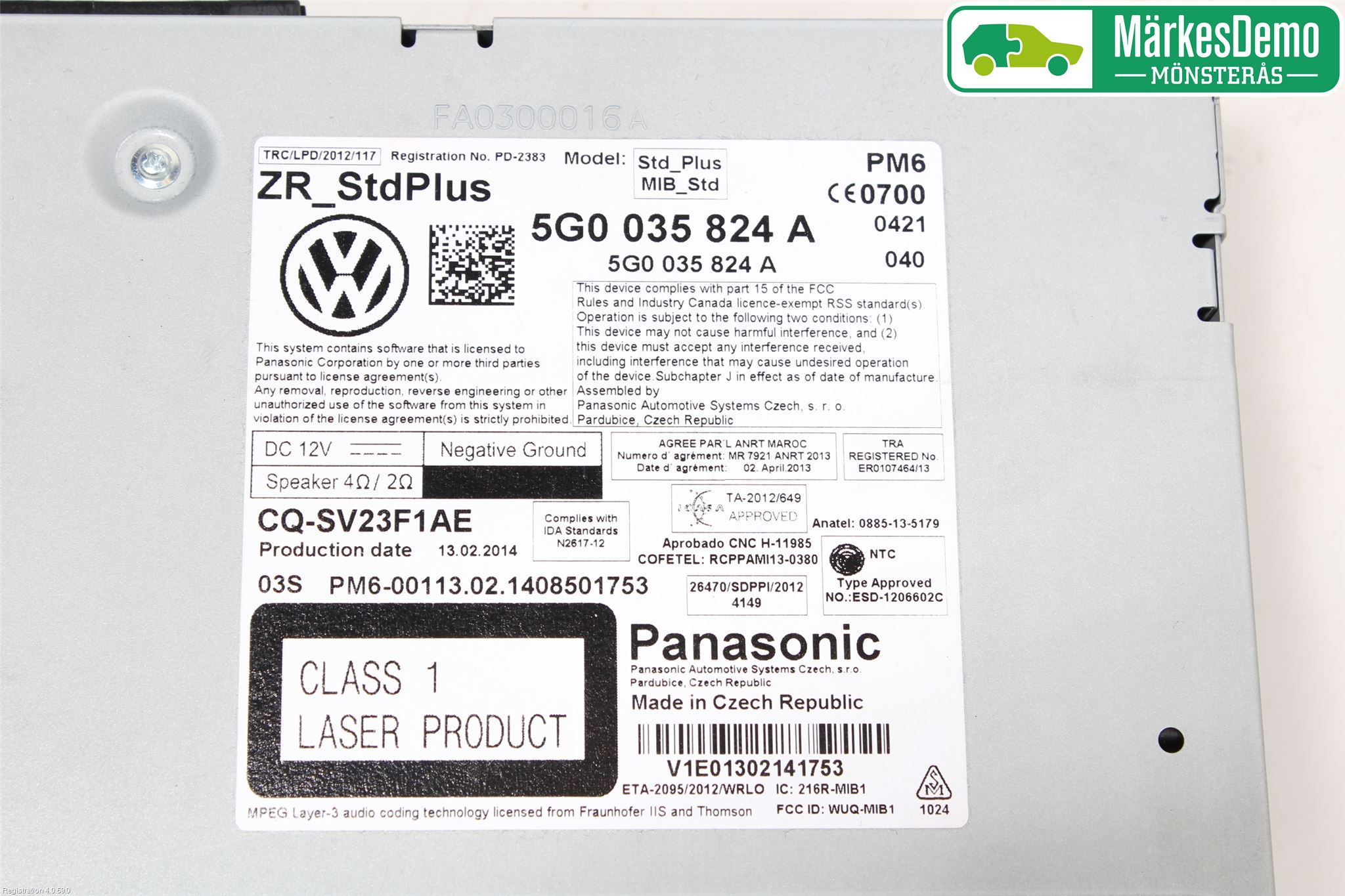 Volkswagen VW GOLF / E-GOLF VII 13-20 Stereo Radio