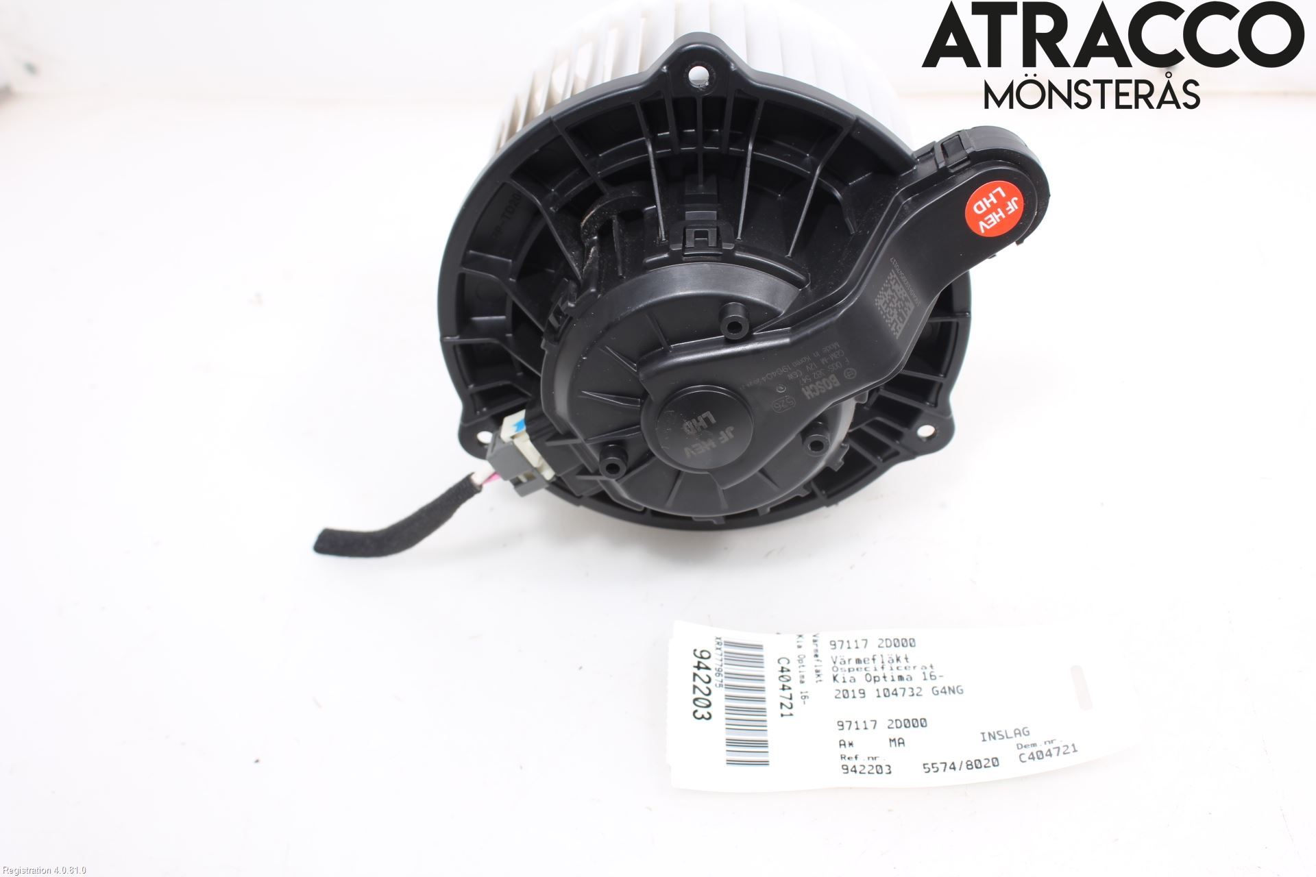 Kia OPTIMA 16-20 Varmeapparat Viftemotor