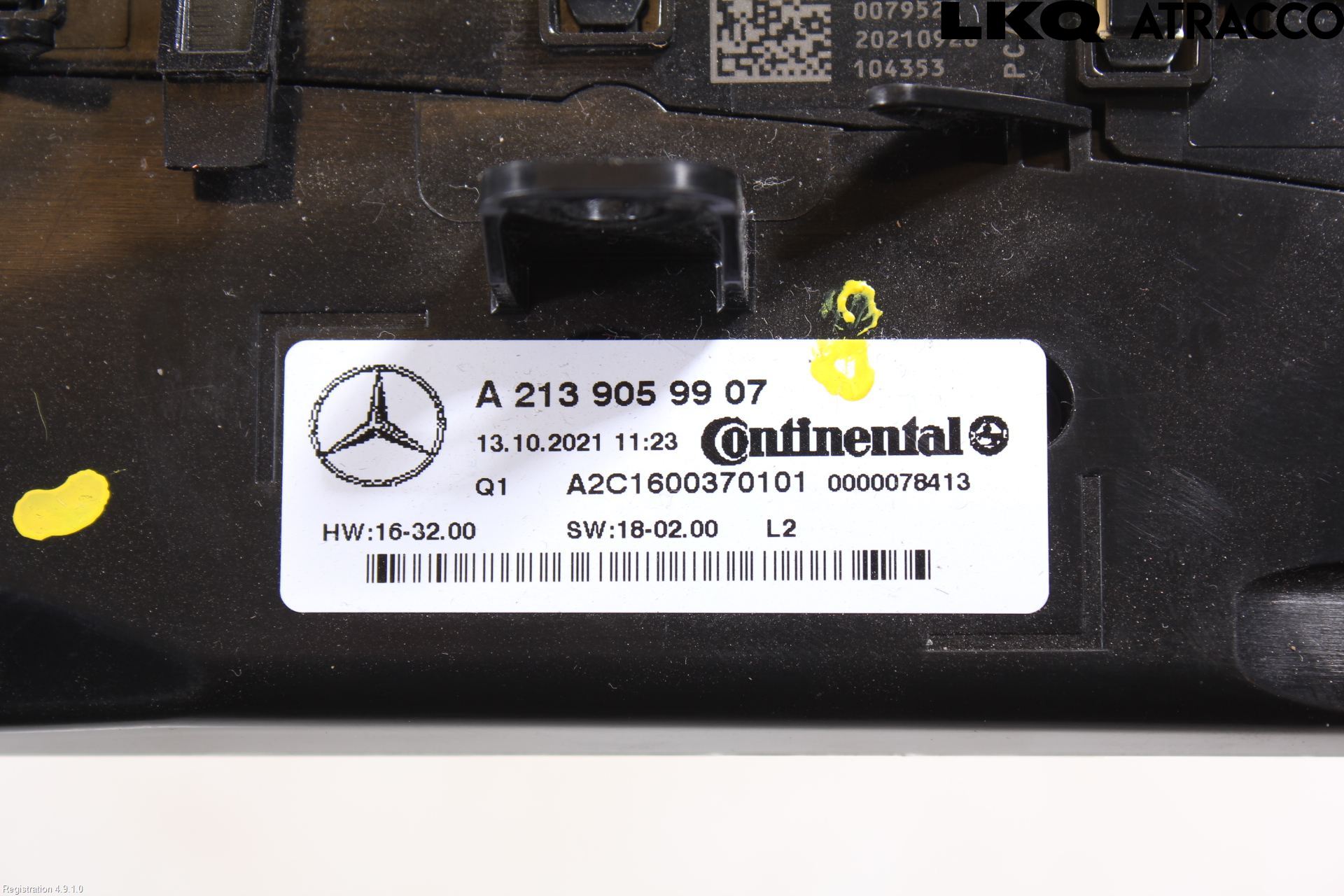 Mercedes-Benz MB E-KLASS (W213) 16-23 Varme Ac Betjening-Display