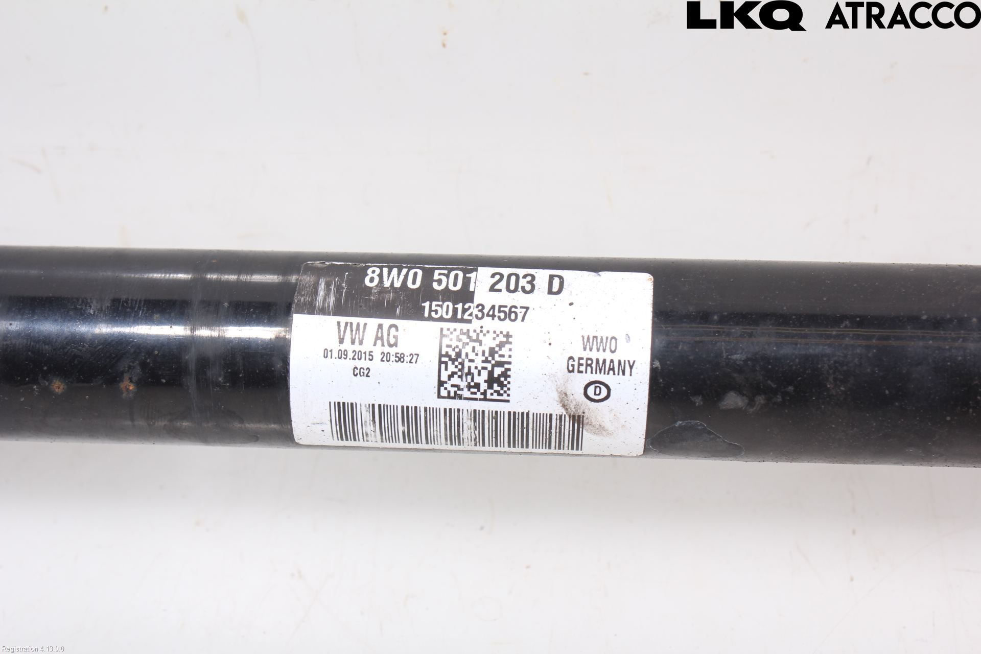 Audi A4/S4 B9 16-19 Drivaksel Bak Kompl Venstre
