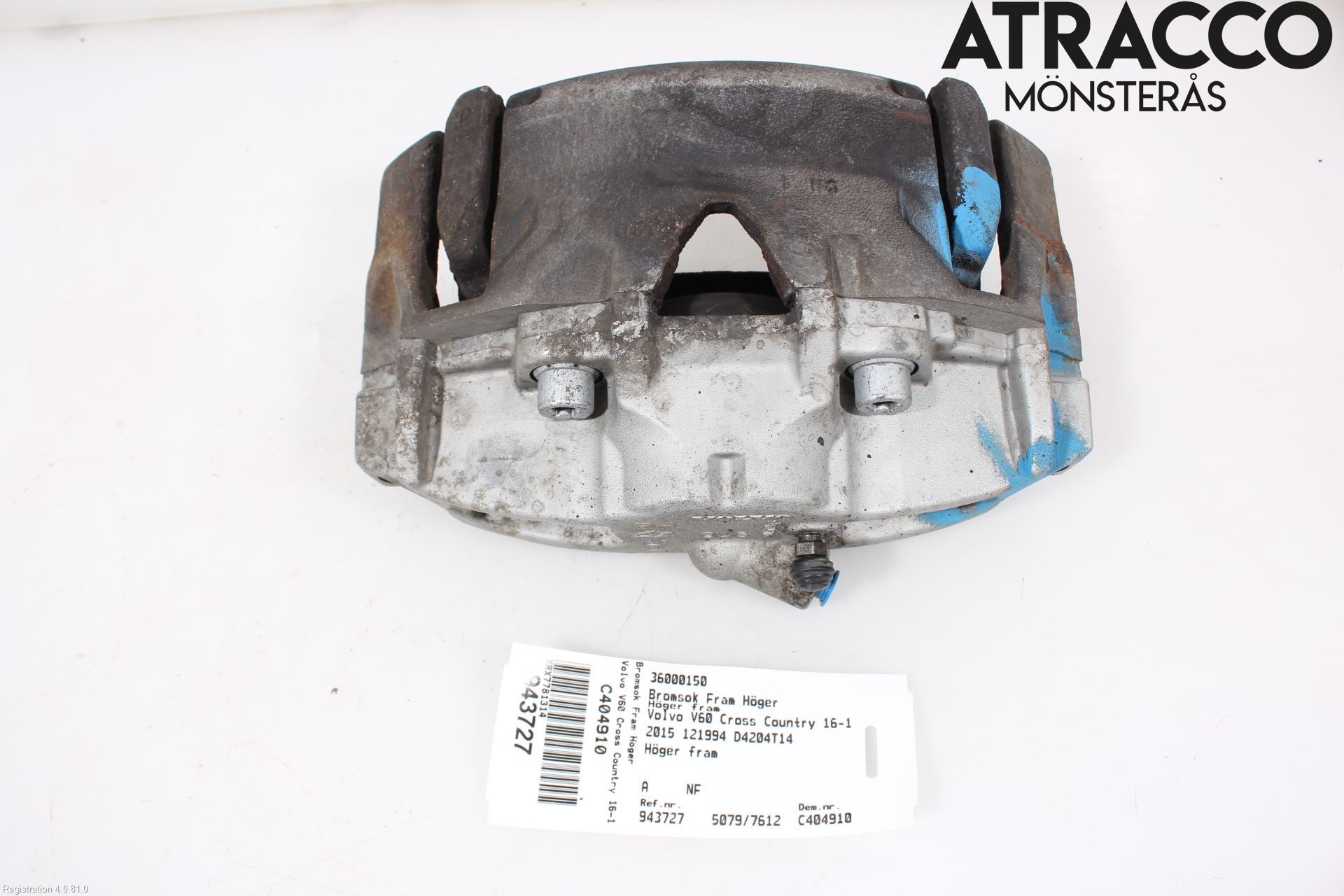 Volvo V60 CROSS COUNTRY 16-18 Bremsecaliper Foran Høyre