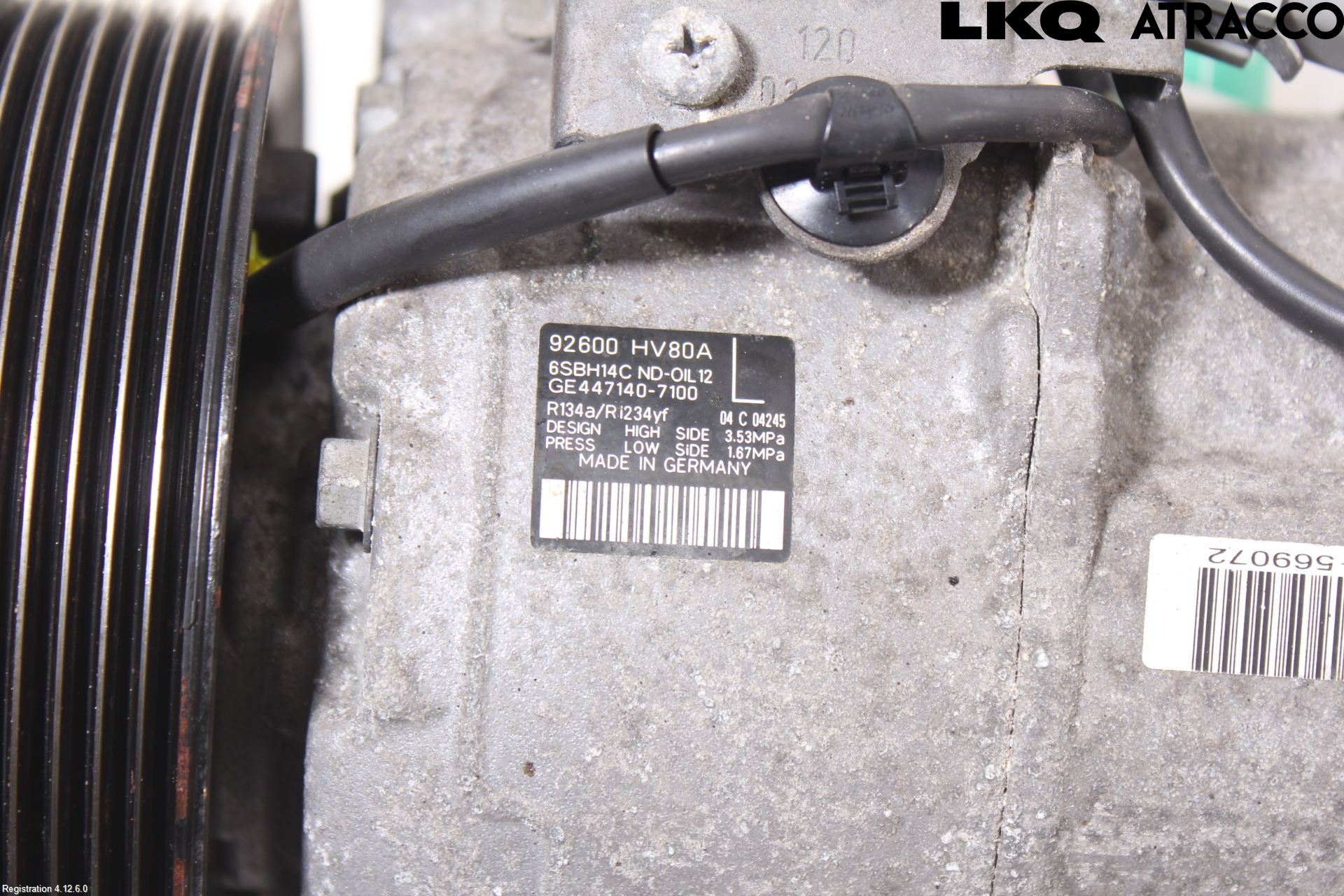 Nissan QASHQAI 17-21 Varme Ac Kompressor