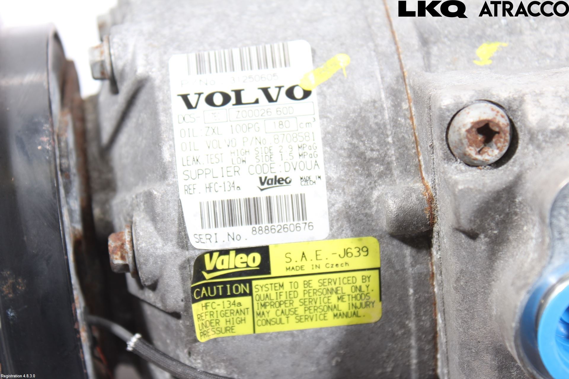 Volvo XC90 07-14 Varme Ac Kompressor