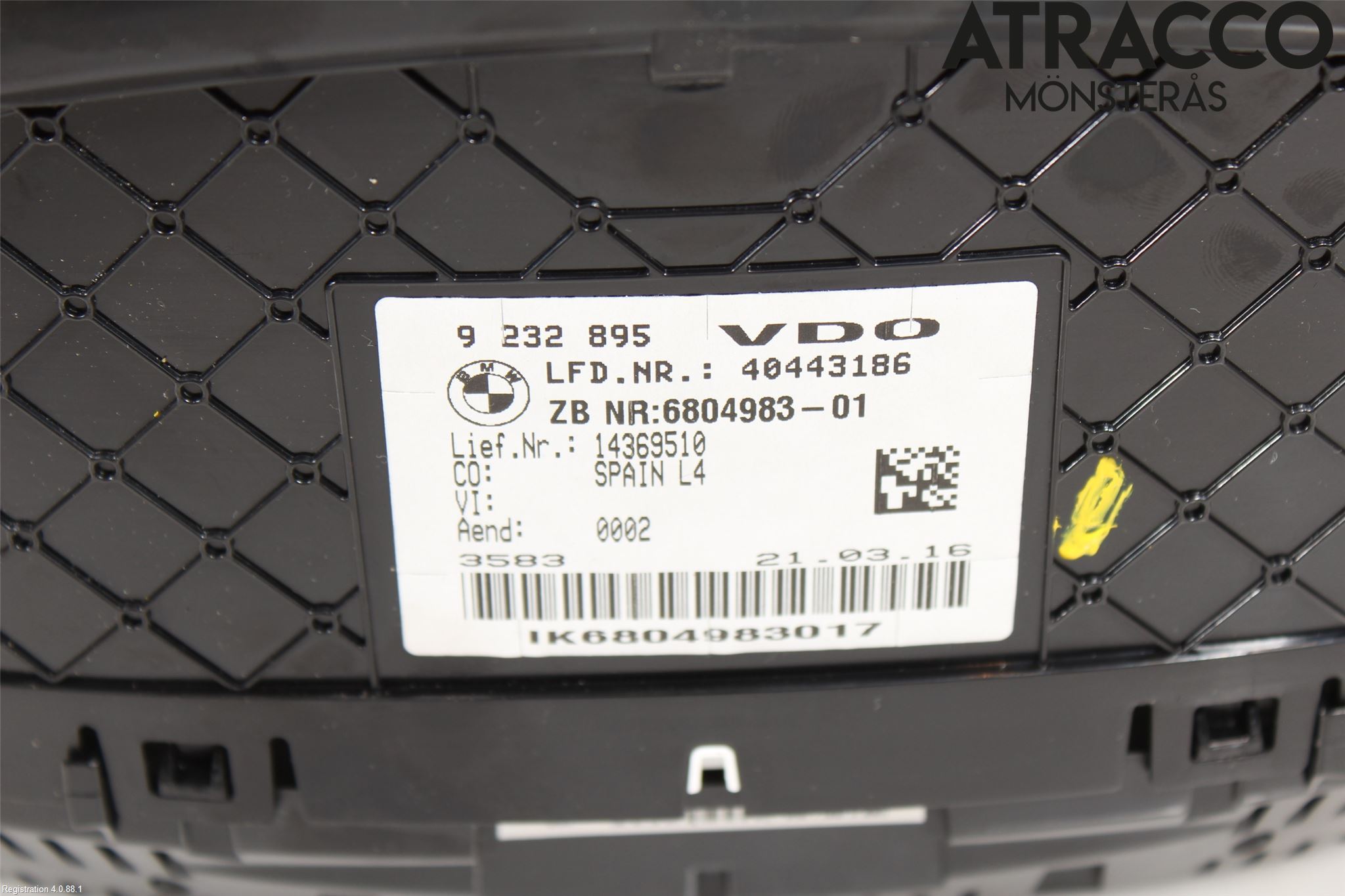 BMW 4 F32/F33/F82/F83 13-20 Instr Kombinert
