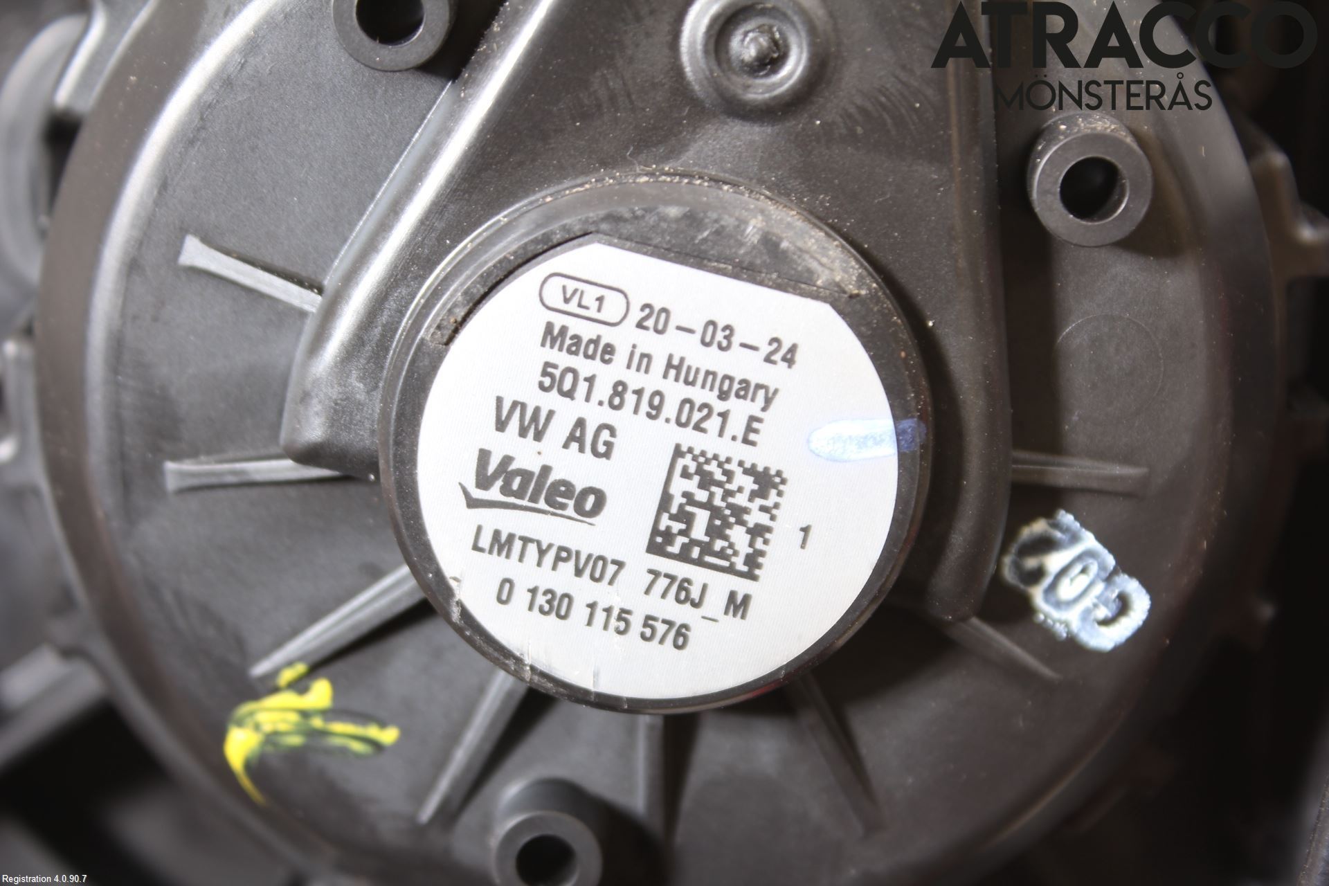 Volkswagen VW GOLF / E-GOLF VII 13-20 Varmeapparat Viftemotor