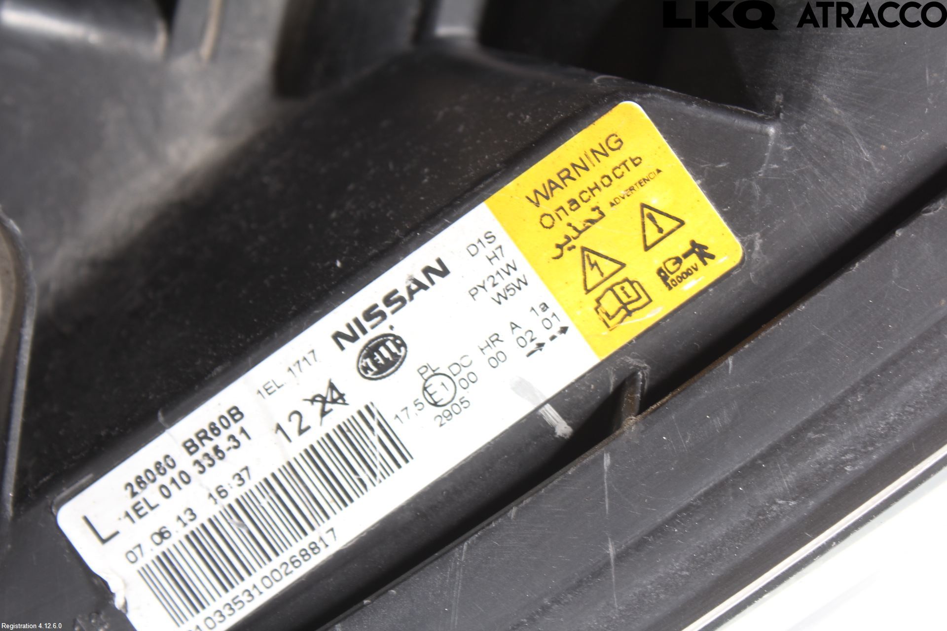 Nissan QASHQAI+2  10-14 Frontlykt Venstre