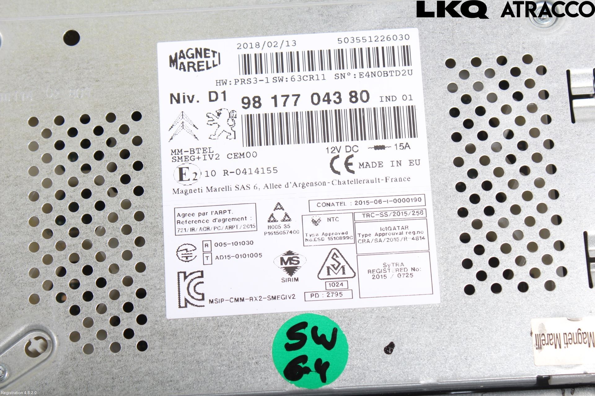 Citroen BERLINGO 08-18 Stereo Radio Med Cd