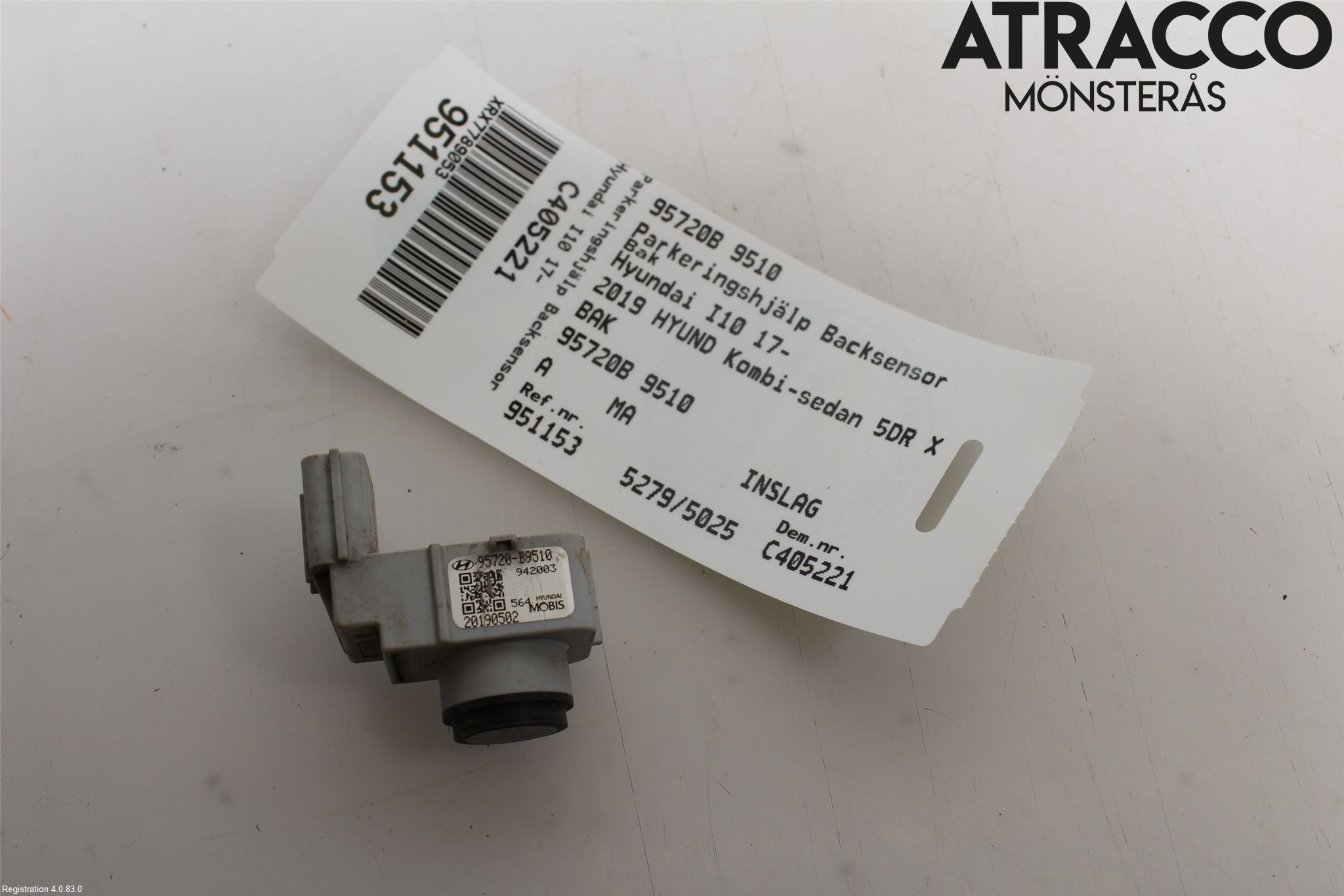 Hyundai i10 BA 17-20 Sensor Ryggesensor