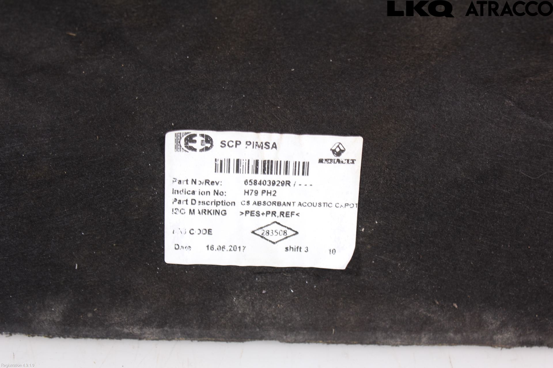 Dacia DUSTER 18-24 Panserisolasjon