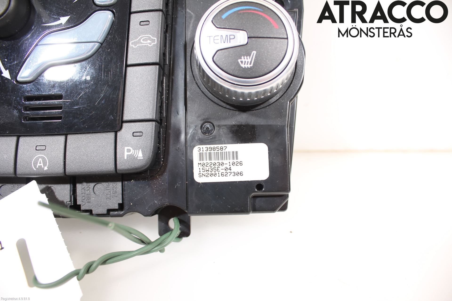 Volvo V60 CROSS COUNTRY 16-18 Varme Ac Betjening-Display
