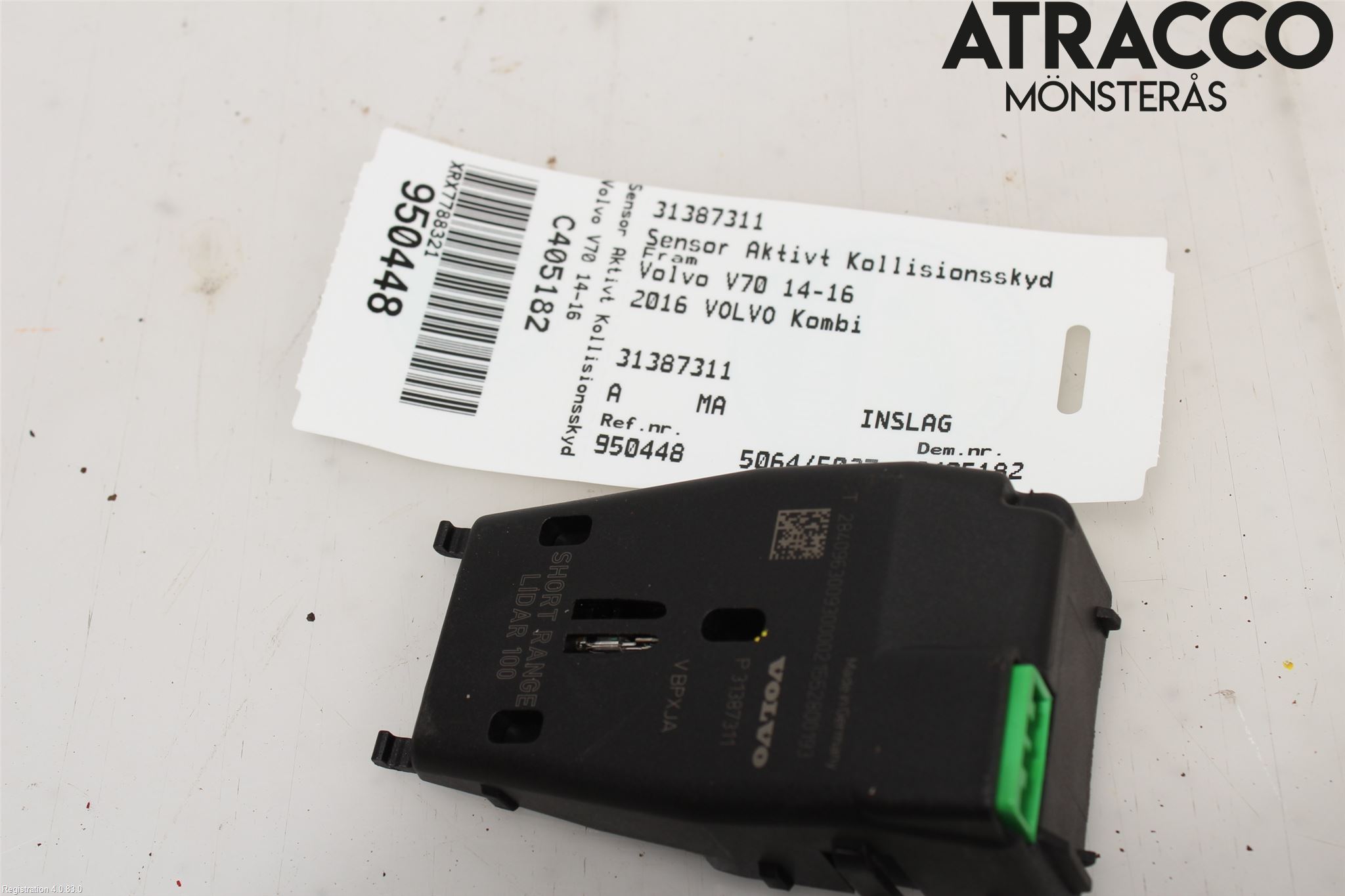 Volvo V70 14-16 Sensor Kollisjonsbeskyttelse