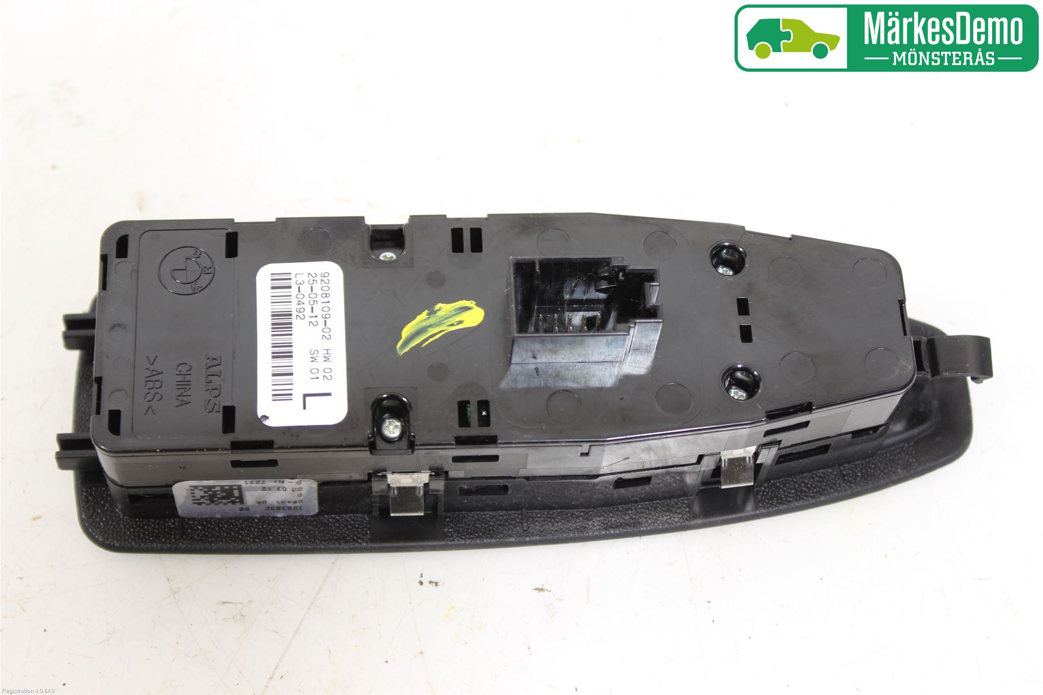 BMW 3 F30/F31/F80 12-19 Bryter Vindusheis