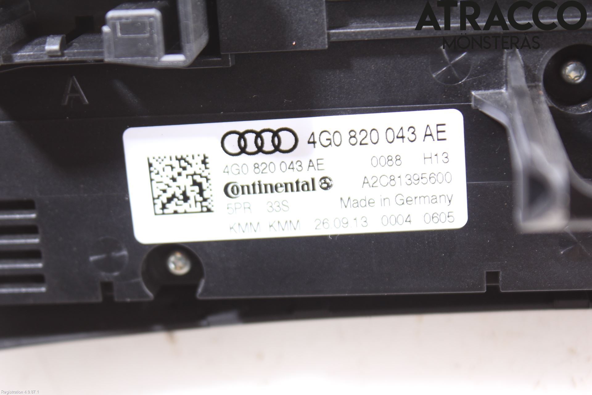Audi A7/S7 4G 11-17 Varme Ac Betjening-Display
