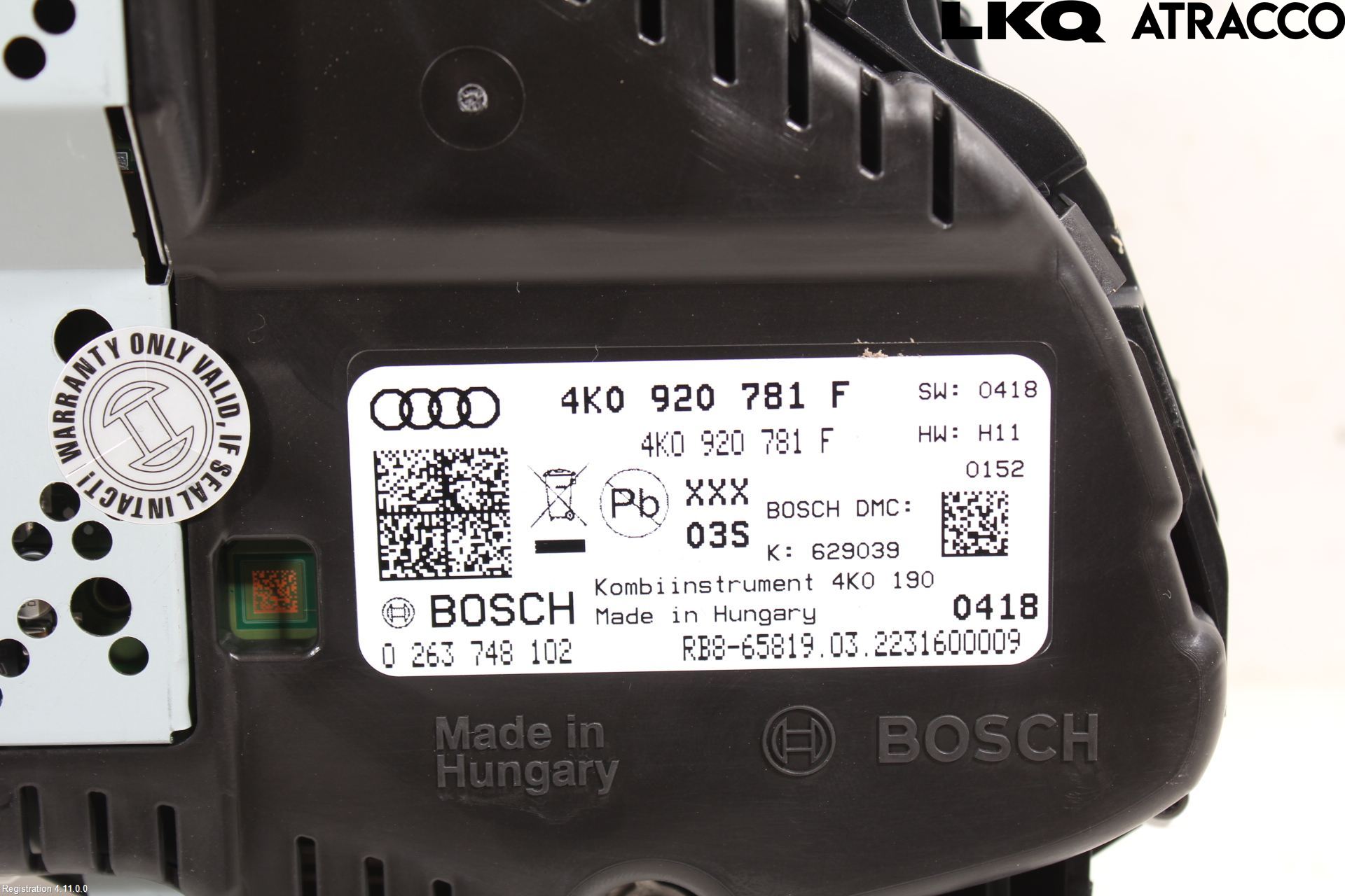 Audi A6 F2/C8 19- Instr Kombinert
