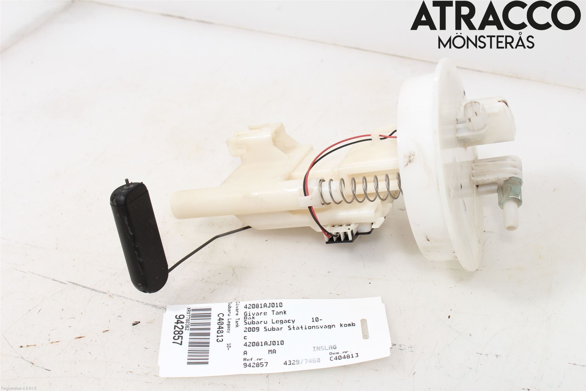 Subaru LEGACY 10-14 Giver Drivstofftank