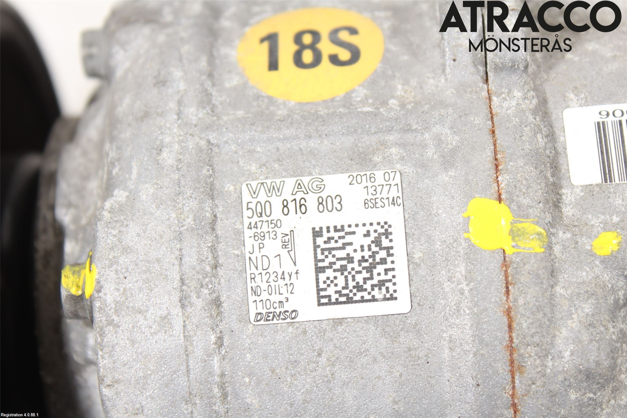 Audi A3/S3 8V 13-20 Varme Ac Kompressor