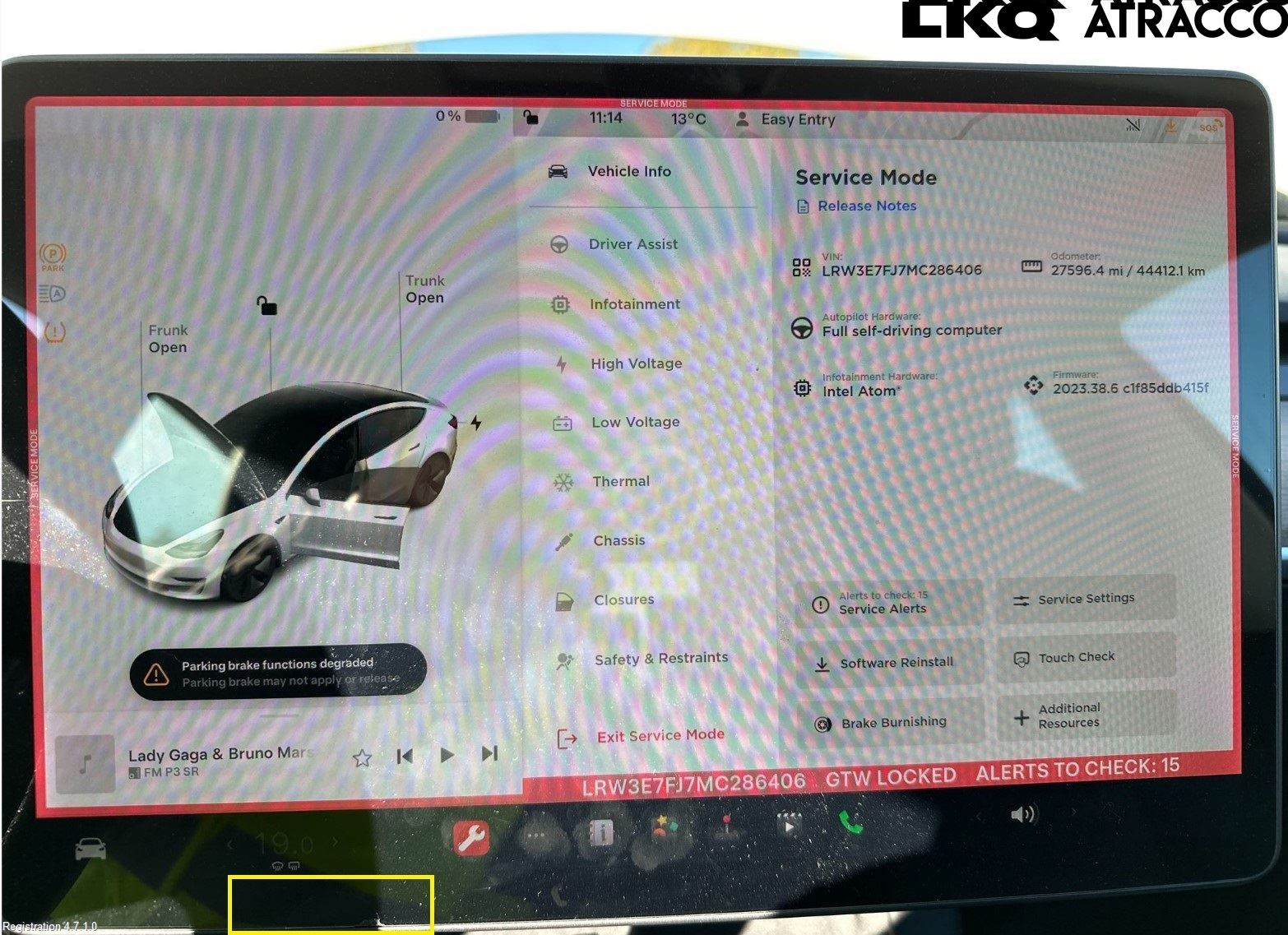 Tesla MODEL 3 17- Multifunktionsdisplay