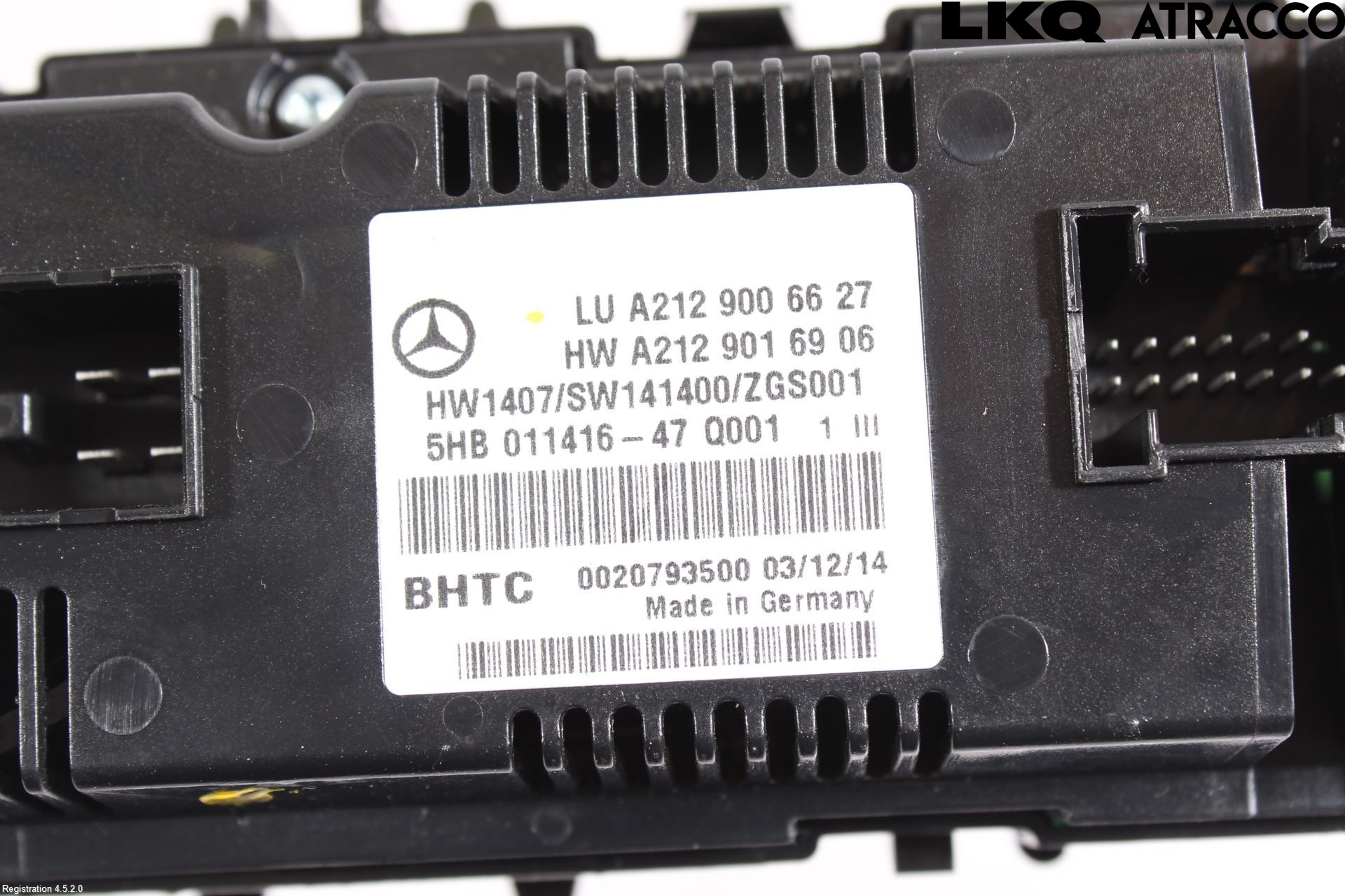 Mercedes-Benz MB E-KLASS (W212) 09-16 Varme Ac Betjening-Display