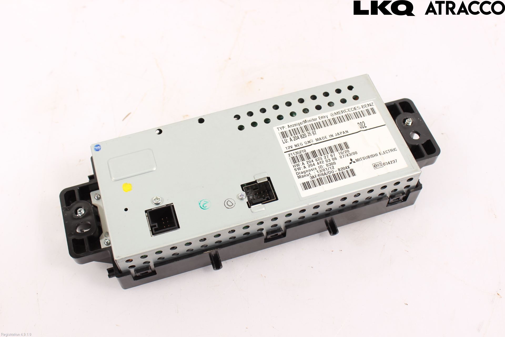 Mercedes-Benz MB GLK-KLASS (X204) 08-16 Instr Skjerm Dvd-Gps-Ac-Tlf