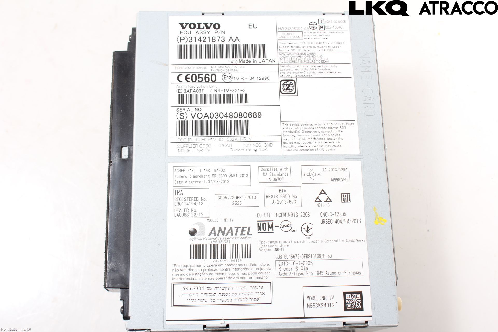 Volvo V60 14-18 Stereo Radio Med Cd