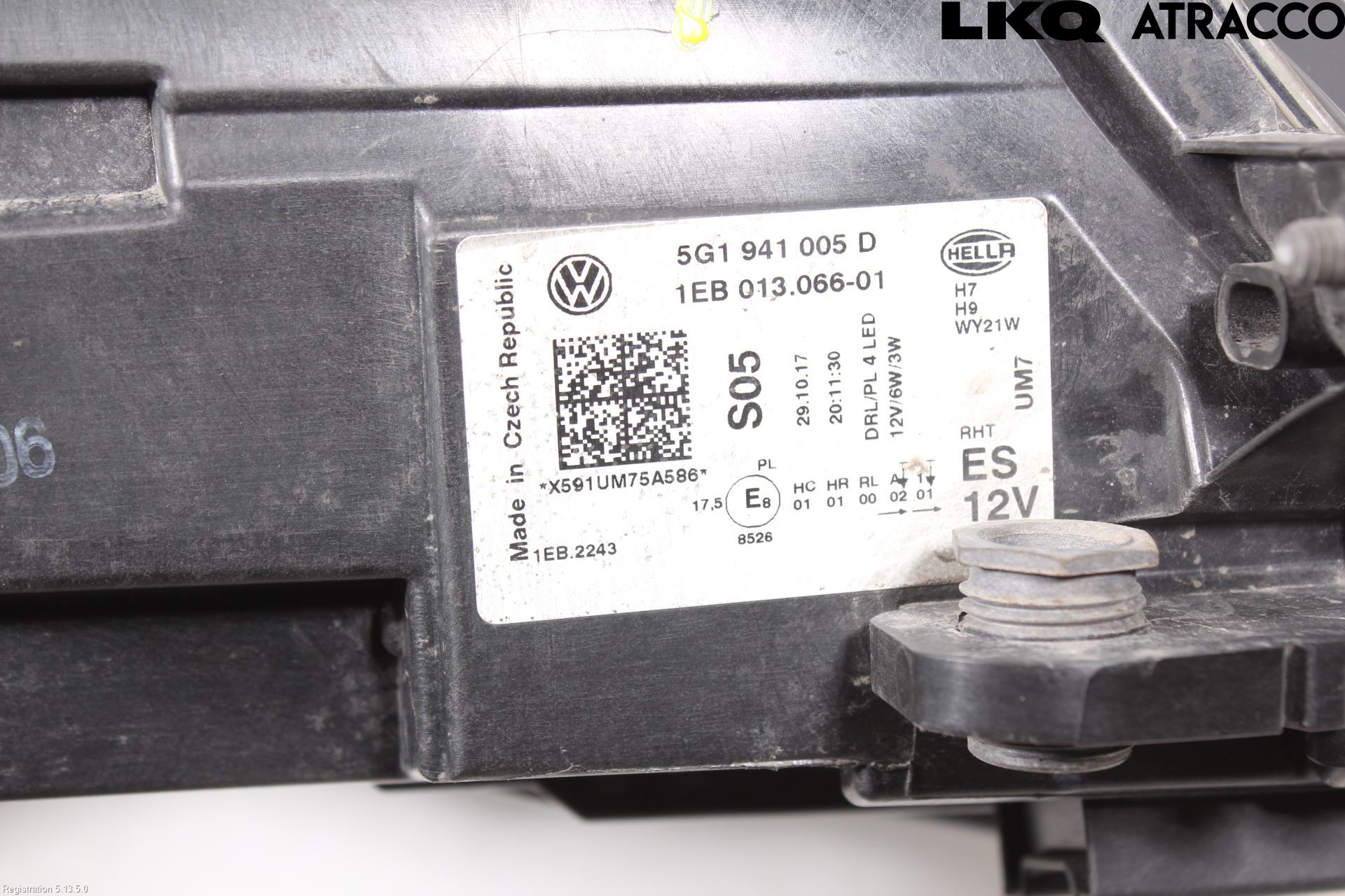 Volkswagen VW GOLF / E-GOLF VII 13-20 Frontlykt Venstre
