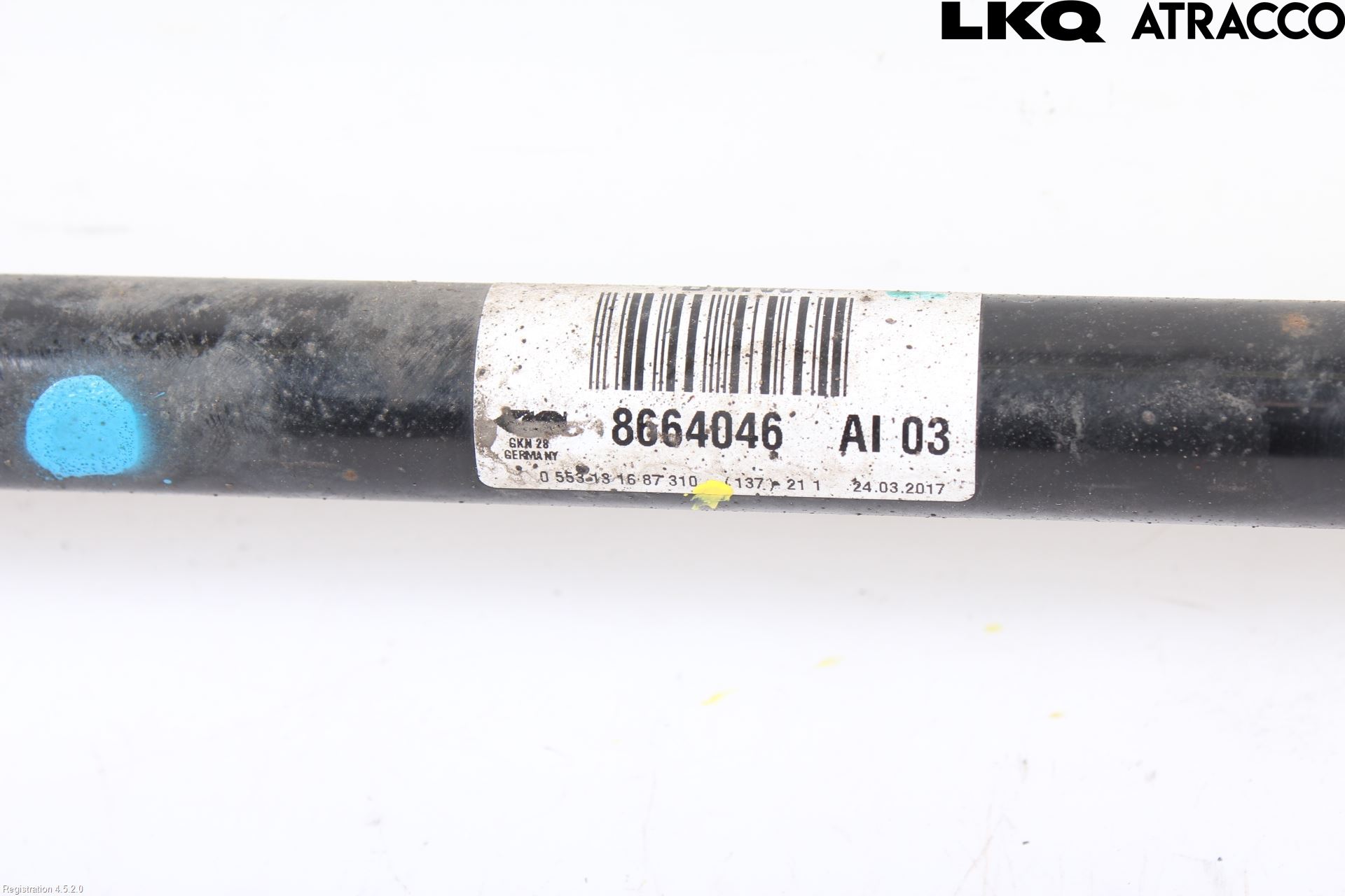 BMW 5 G30/G31/F90 17-23 Drivaksel Bak Kompl Høyre