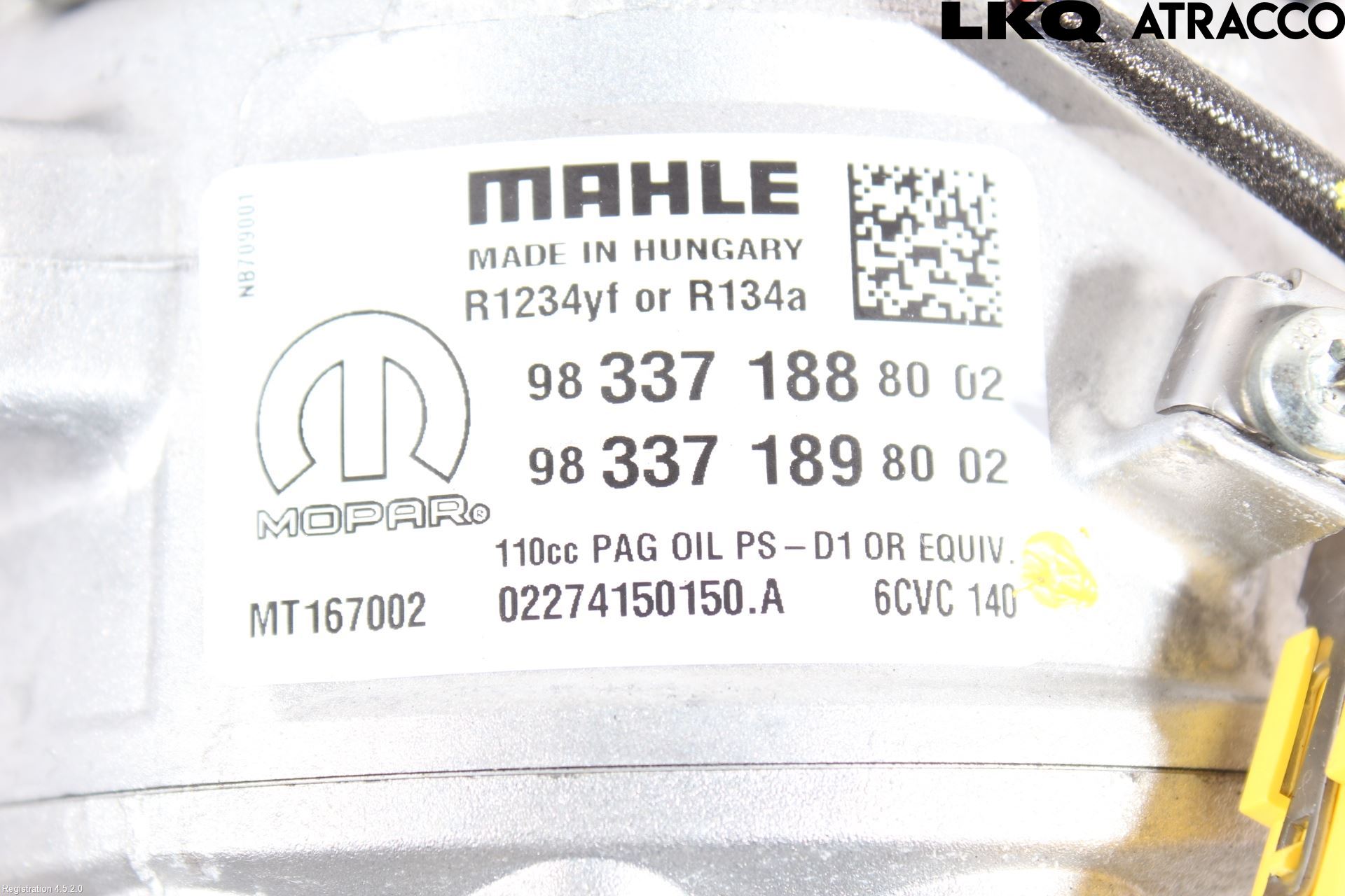 Citroen C4/E-C4 C4X/E-C4X III 21- Varme Ac Kompressor