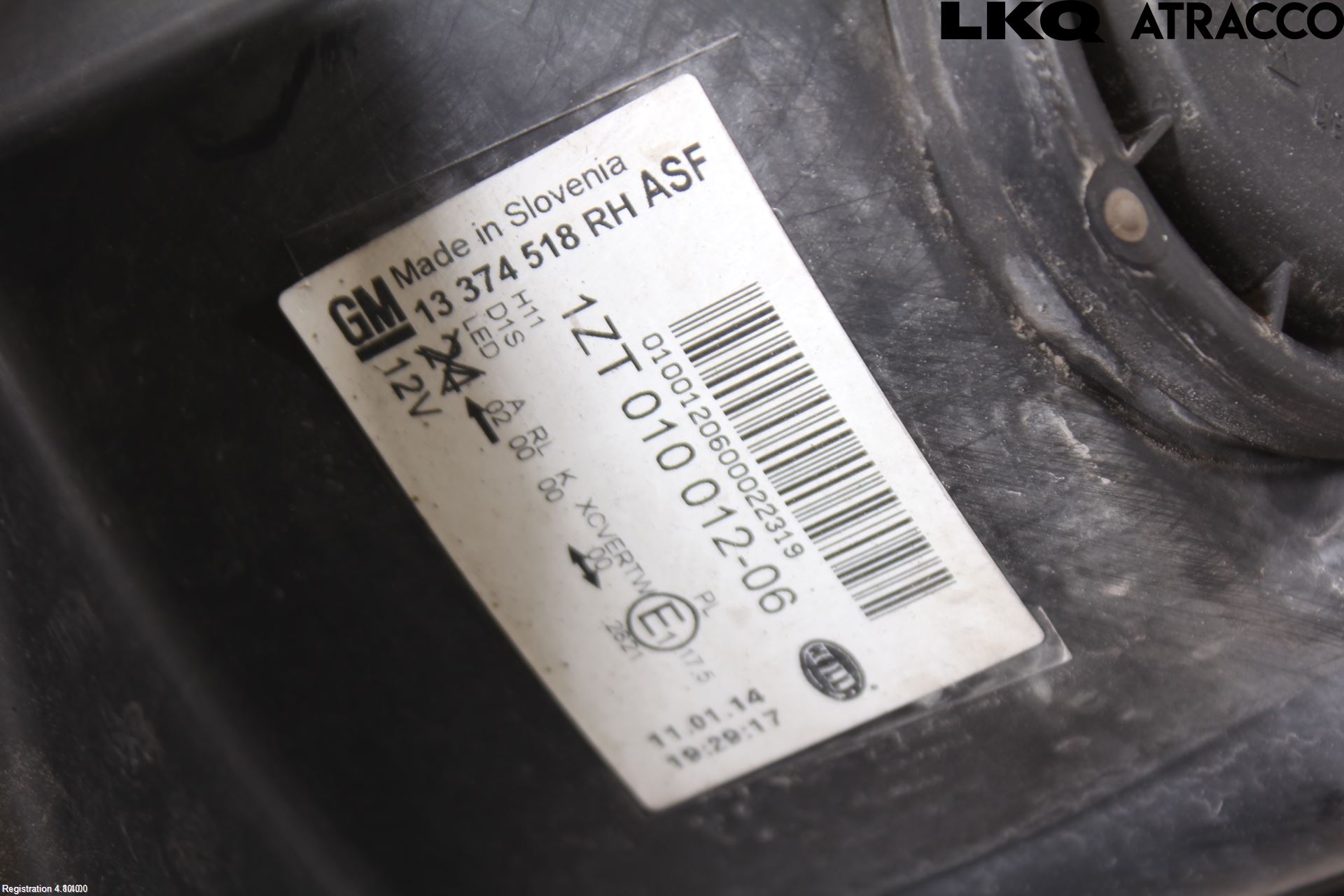 Opel ASTRA J 10-15 Frontlykt Høyre