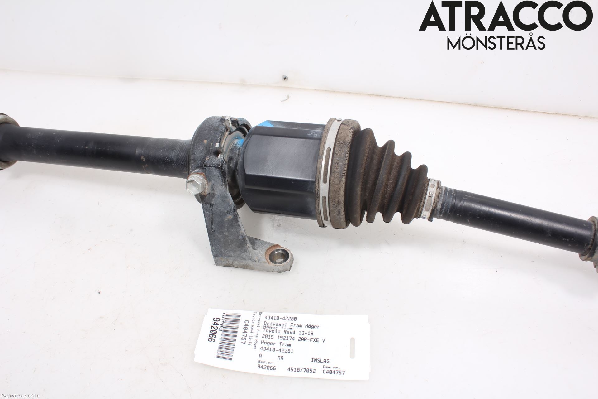 Toyota RAV4 13-18 Drivaksel Foran Kompl Høyre