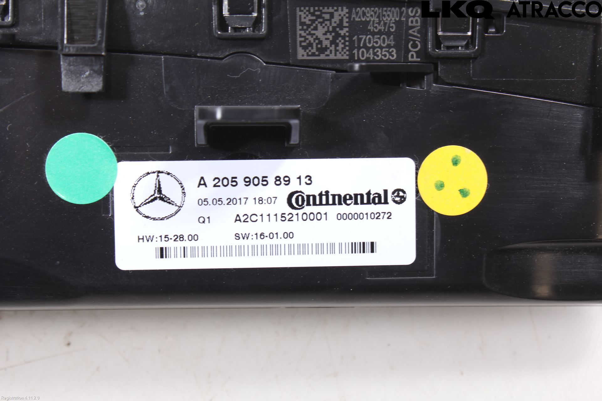 Mercedes-Benz MB GLC-KLASS (X253/C253) 15-22 Varme Ac Betjening-Display