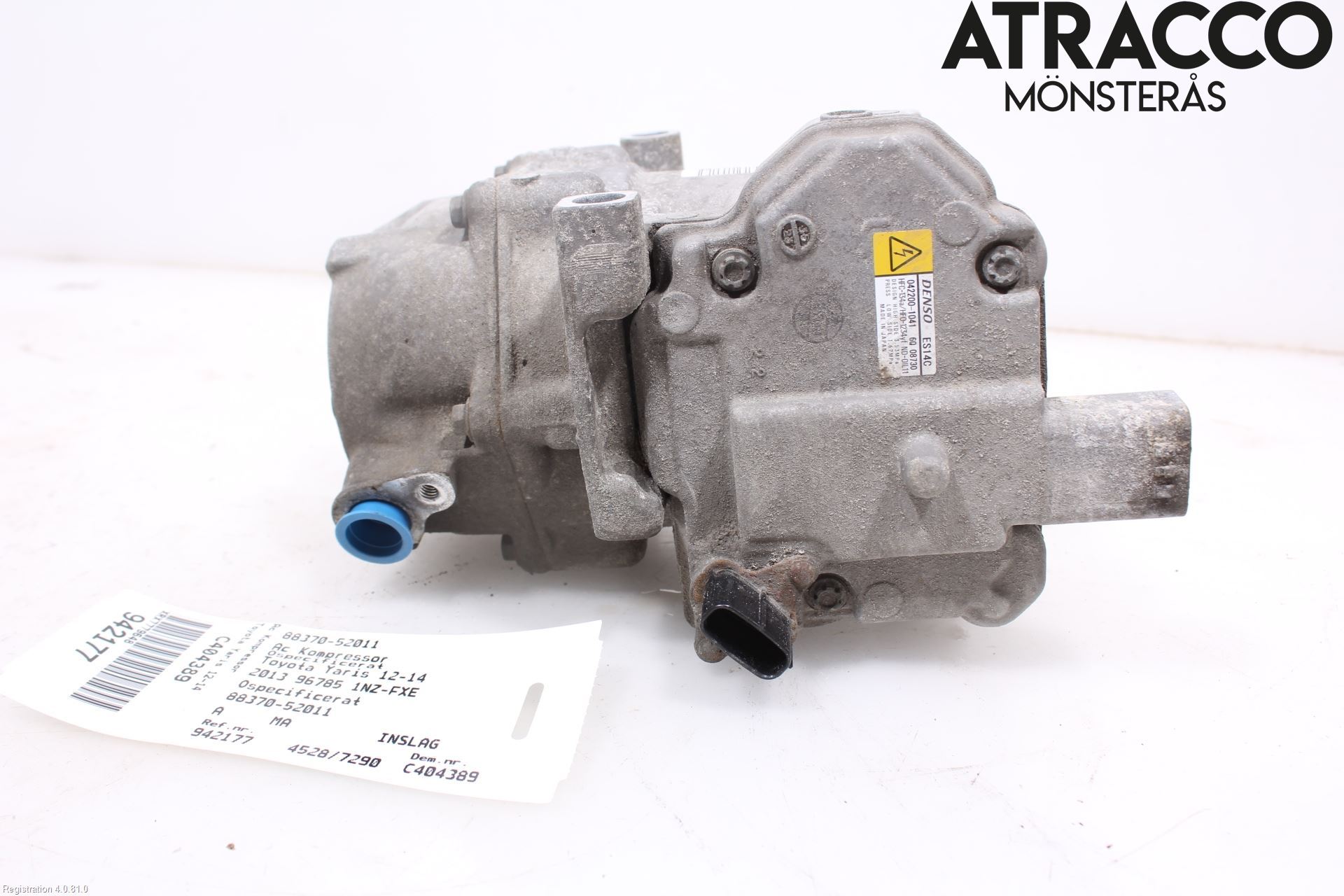 Toyota YARIS XP130 12-14 Varme Ac Kompressor