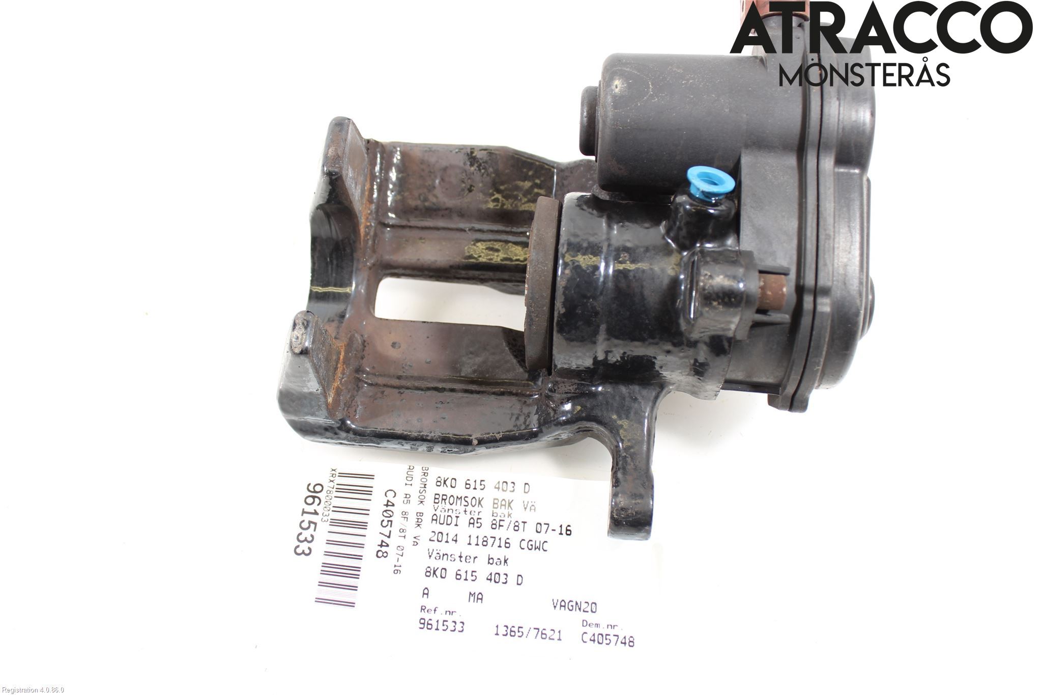 Audi A5 07-16 Bremsecaliper Bak Venstre