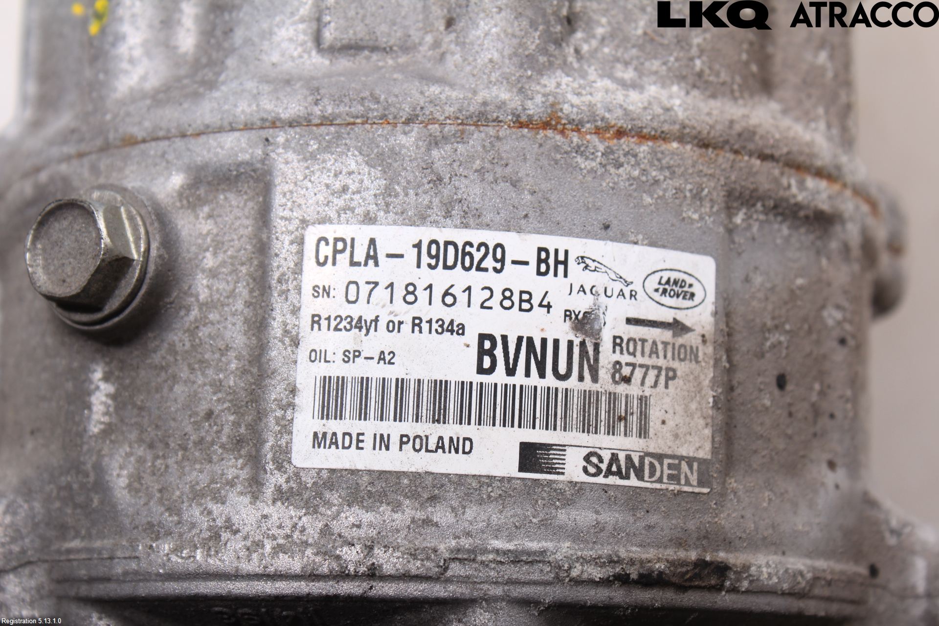 Jaguar XF (X260) 16-24 Varme Ac Kompressor
