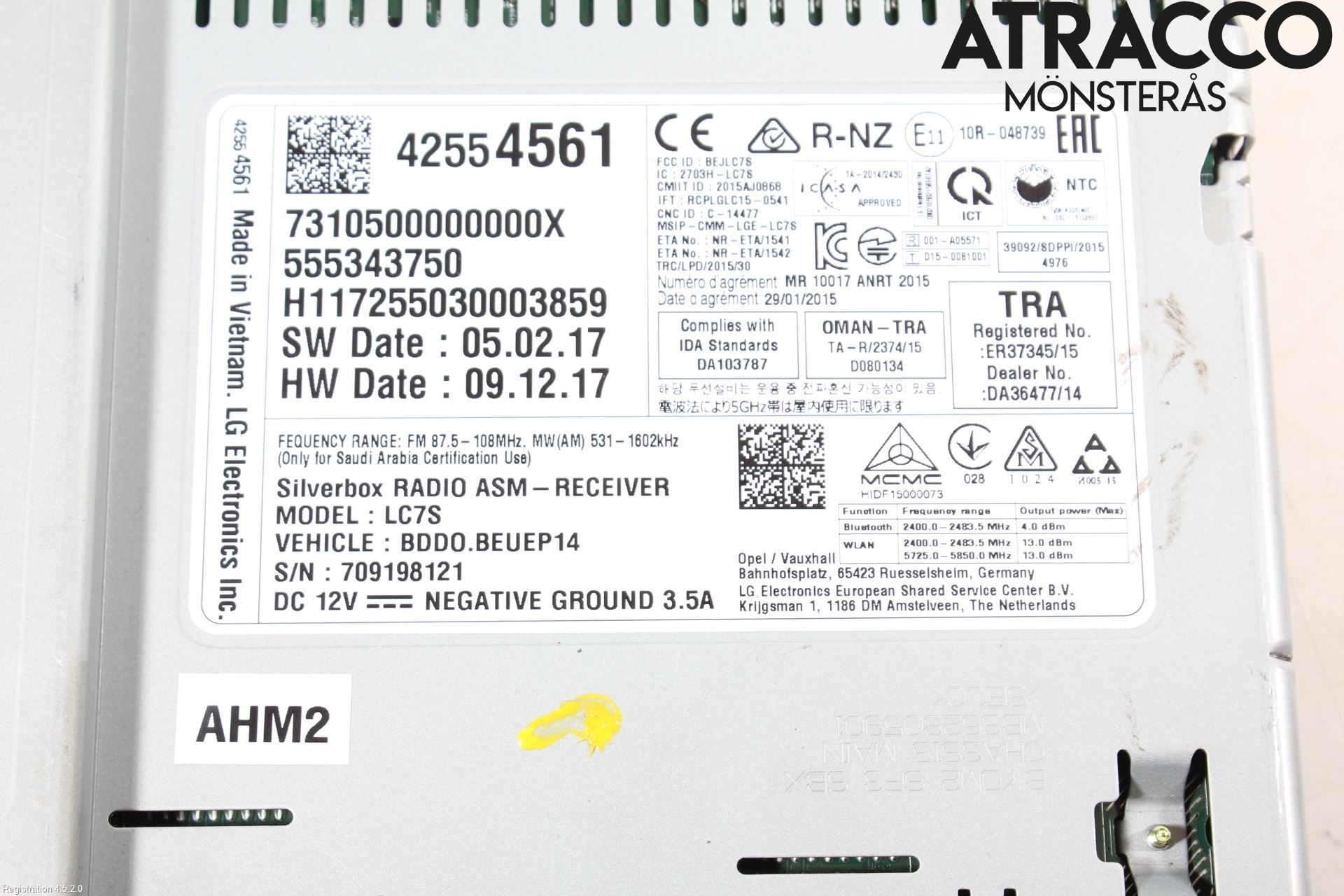 Opel ASTRA K 16-22 Stereo Radio