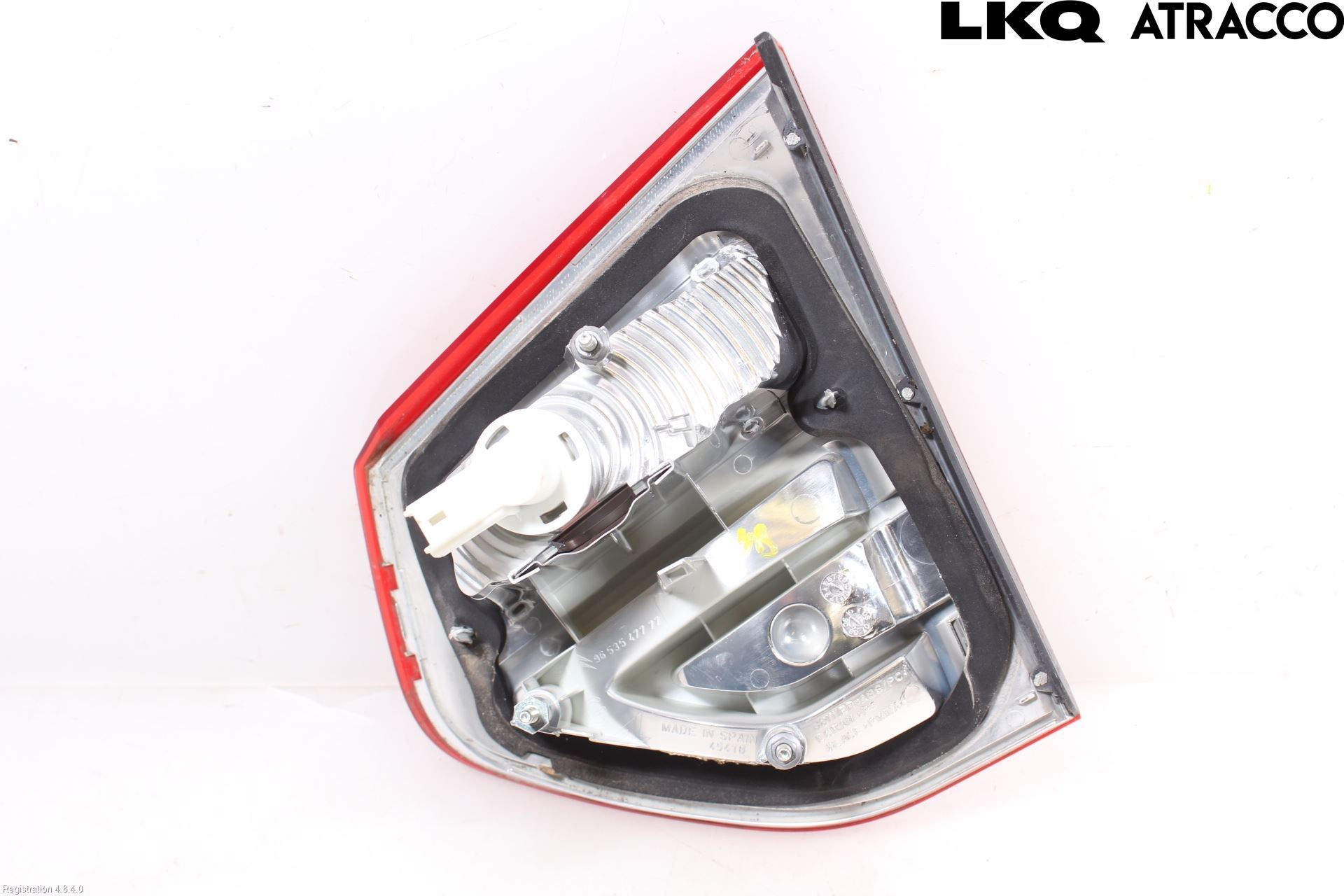 Citroen C4 PICASSO 06-13 Baklykt Venstre  På Luke(Indre