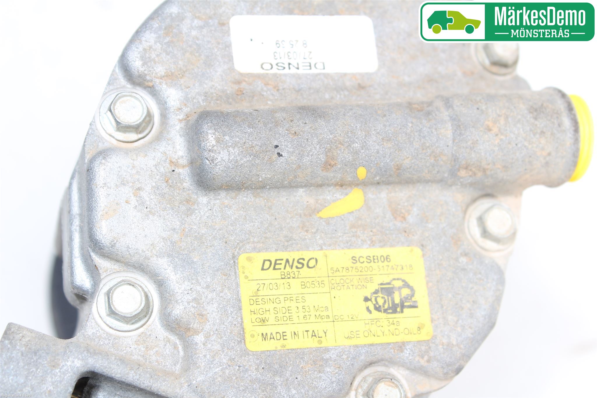 Fiat PANDA 12- Varme Ac Kompressor