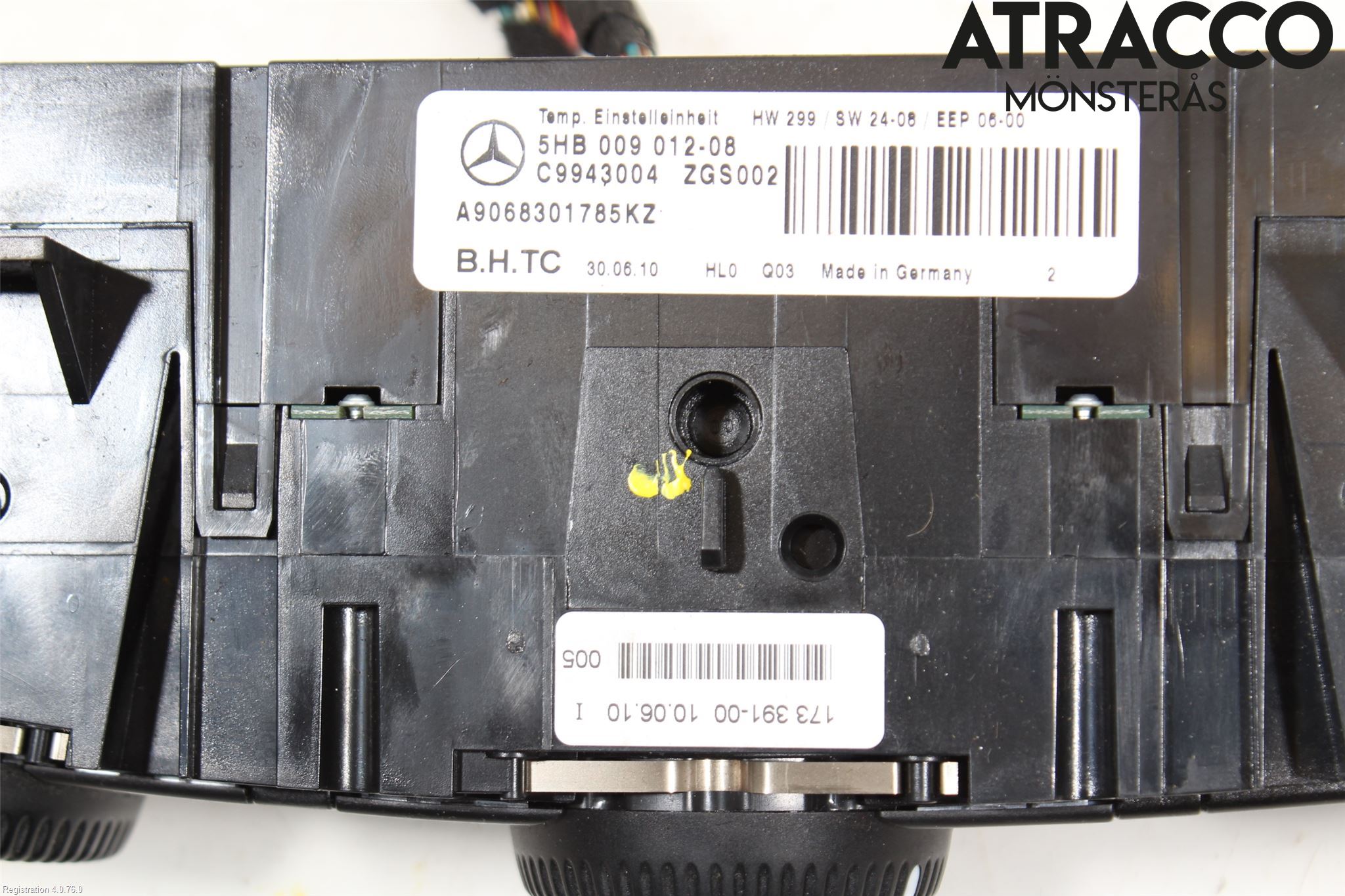 Mercedes-Benz MB SPRINTER (W906) 06-18 Varme Ac Betjening-Display