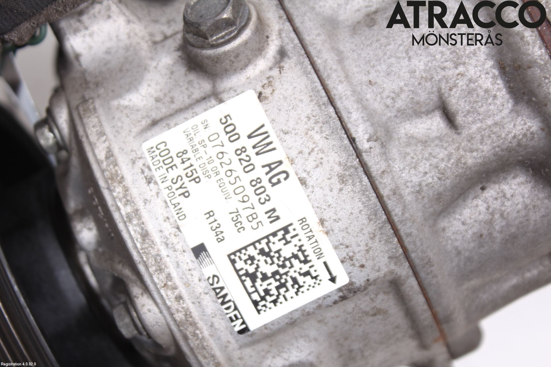 Volkswagen VW CADDY 16-20 Varme Ac Kompressor