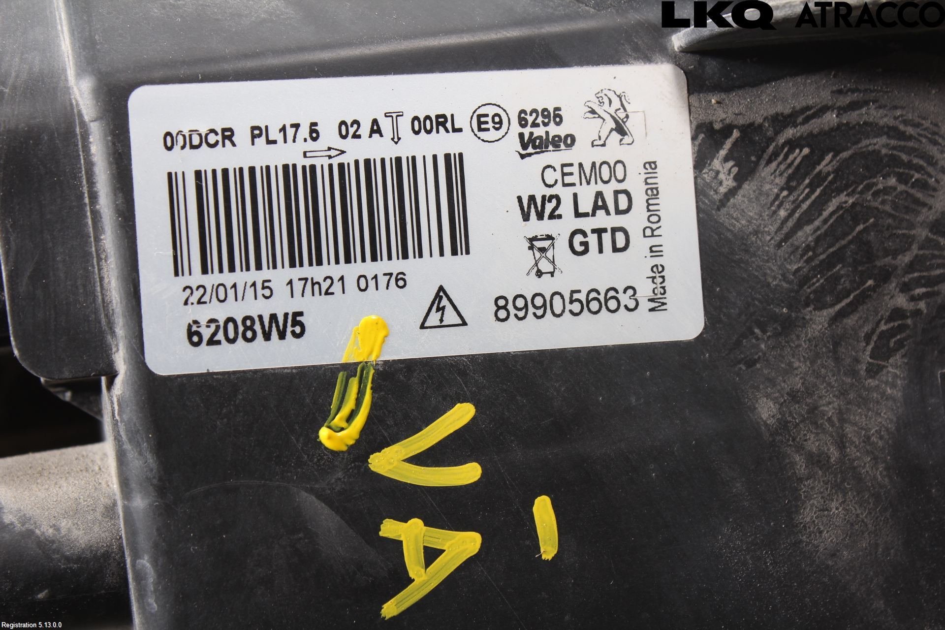 Peugeot 508 11-18 Frontlykt Venstre
