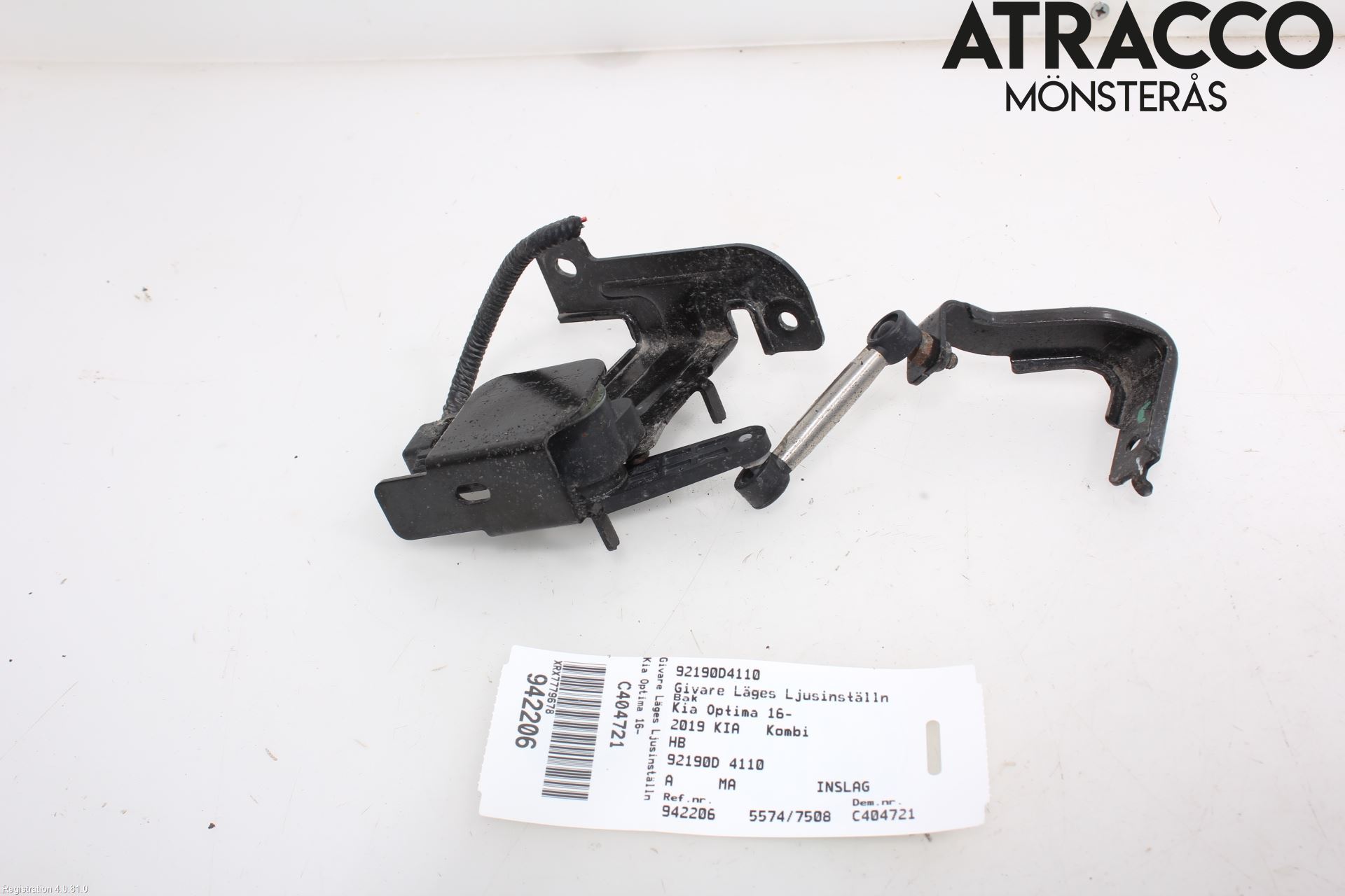 Kia OPTIMA 16-20 Sensor Lysinnstilling