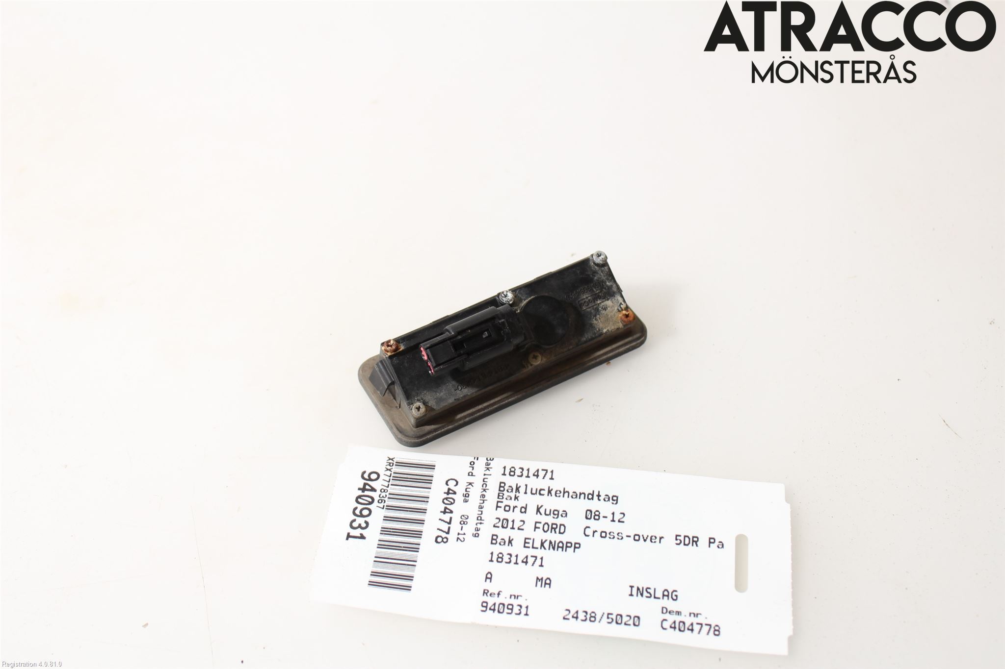 Ford KUGA 08-12 Bakluke Handtak Ytre