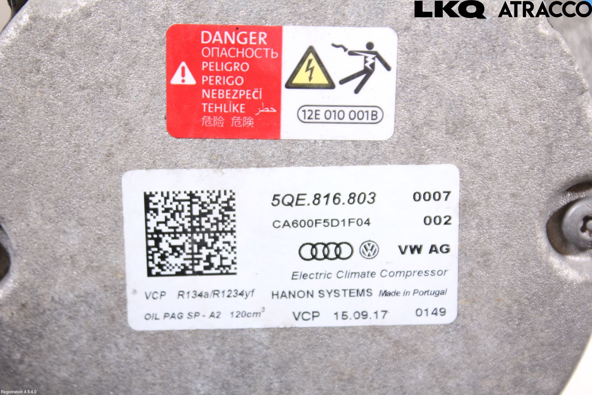 Volkswagen VW PASSAT 15-19 Varme Ac Kompressor