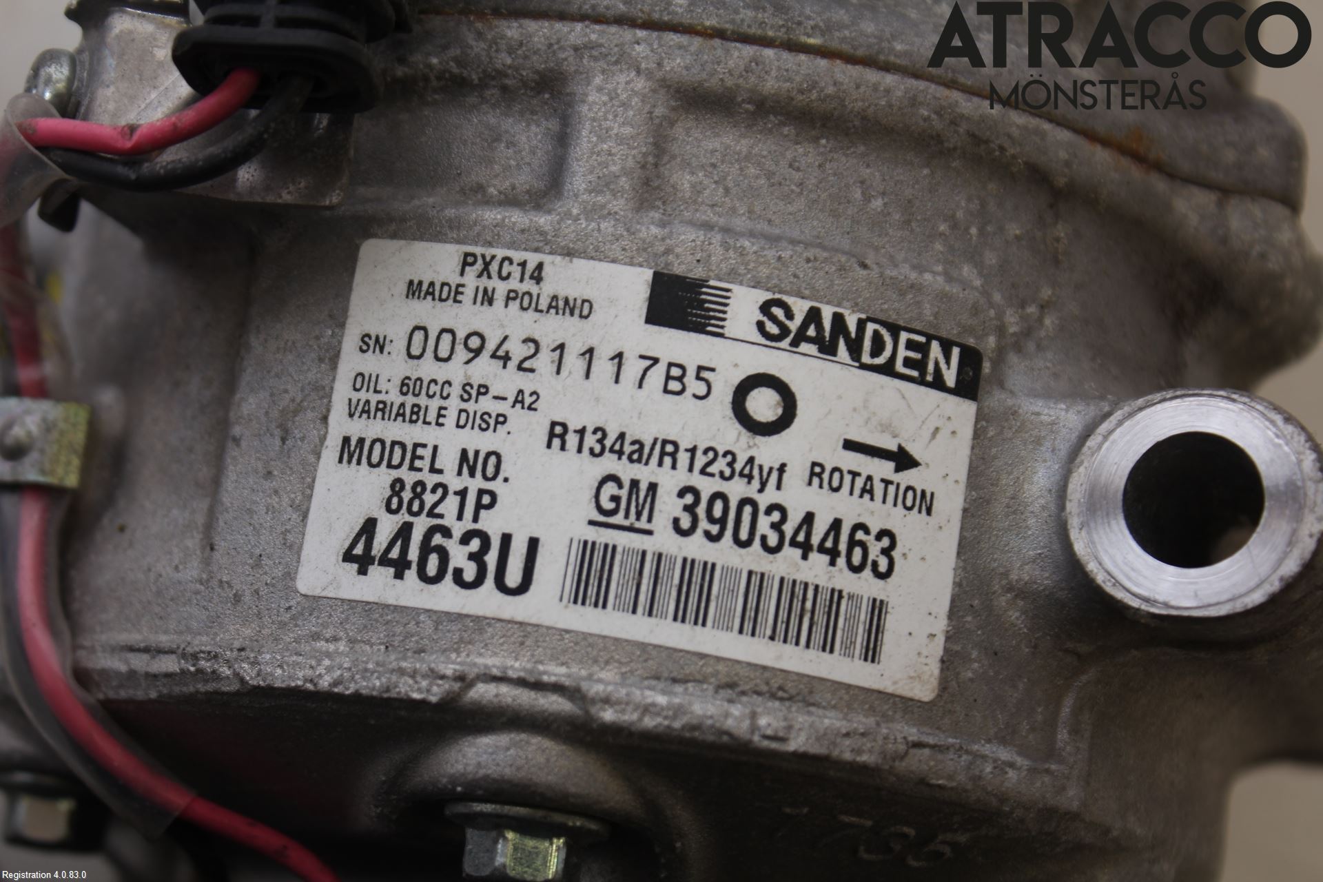 Opel ASTRA K 16-22 Varme Ac Kompressor