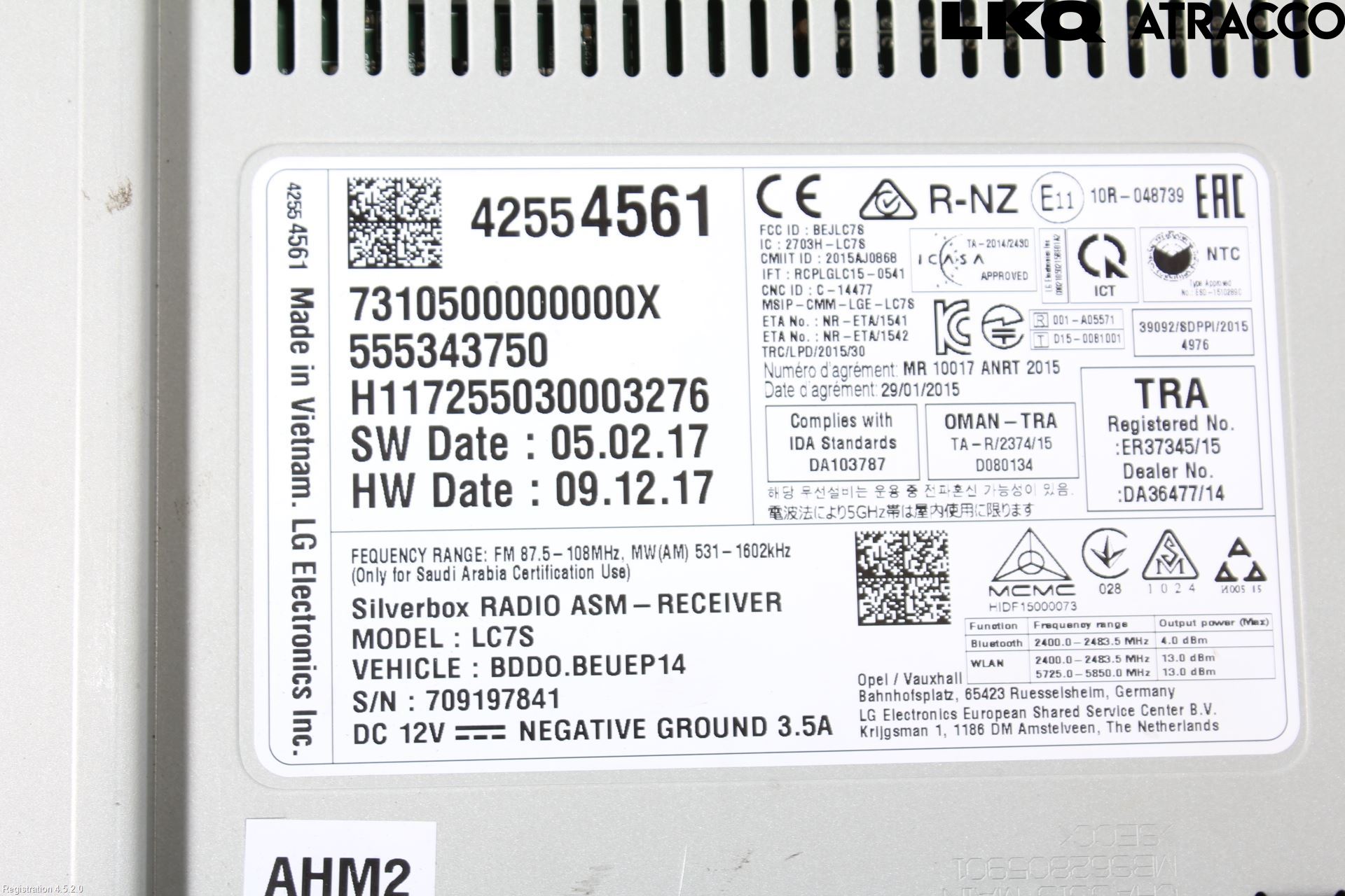 Opel ASTRA K 16-22 Stereo Radio