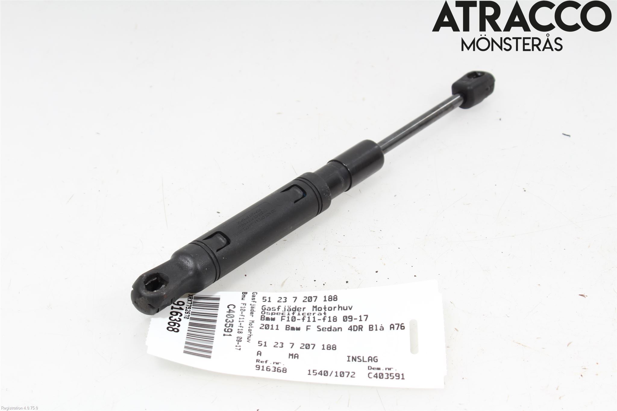 BMW 5 F10/F11/F18 09-17 Panser Demper-Gassfjær