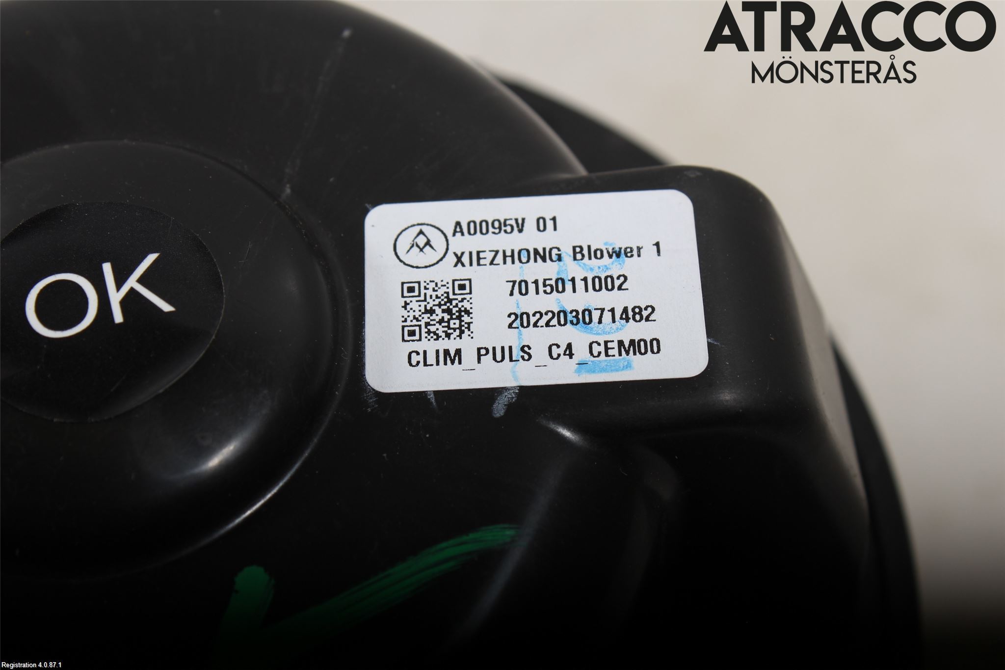 Citroen C4/E-C4 C4X/E-C4X III 21- Varme Ac Varmeapparatvifte