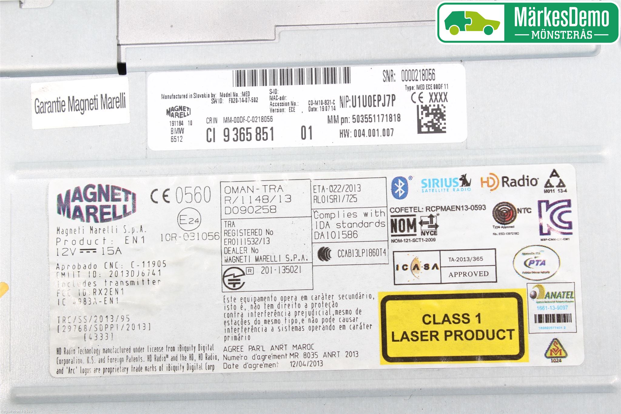 BMW 3 GT F34 13-19 Stereo Radio