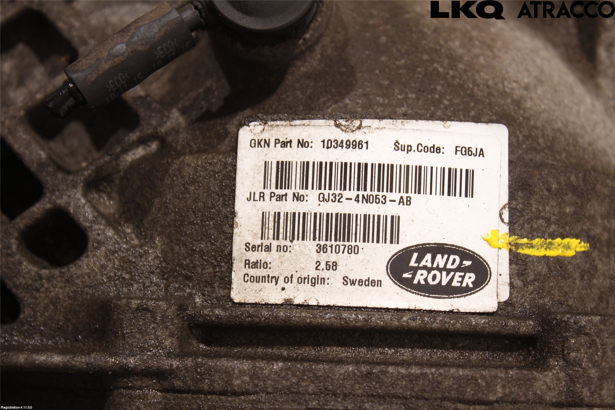 Landrover LAND ROVER RANGE ROVER EVOQUE (L538) 11-18 Bakaksel Kardang Bak -Diff